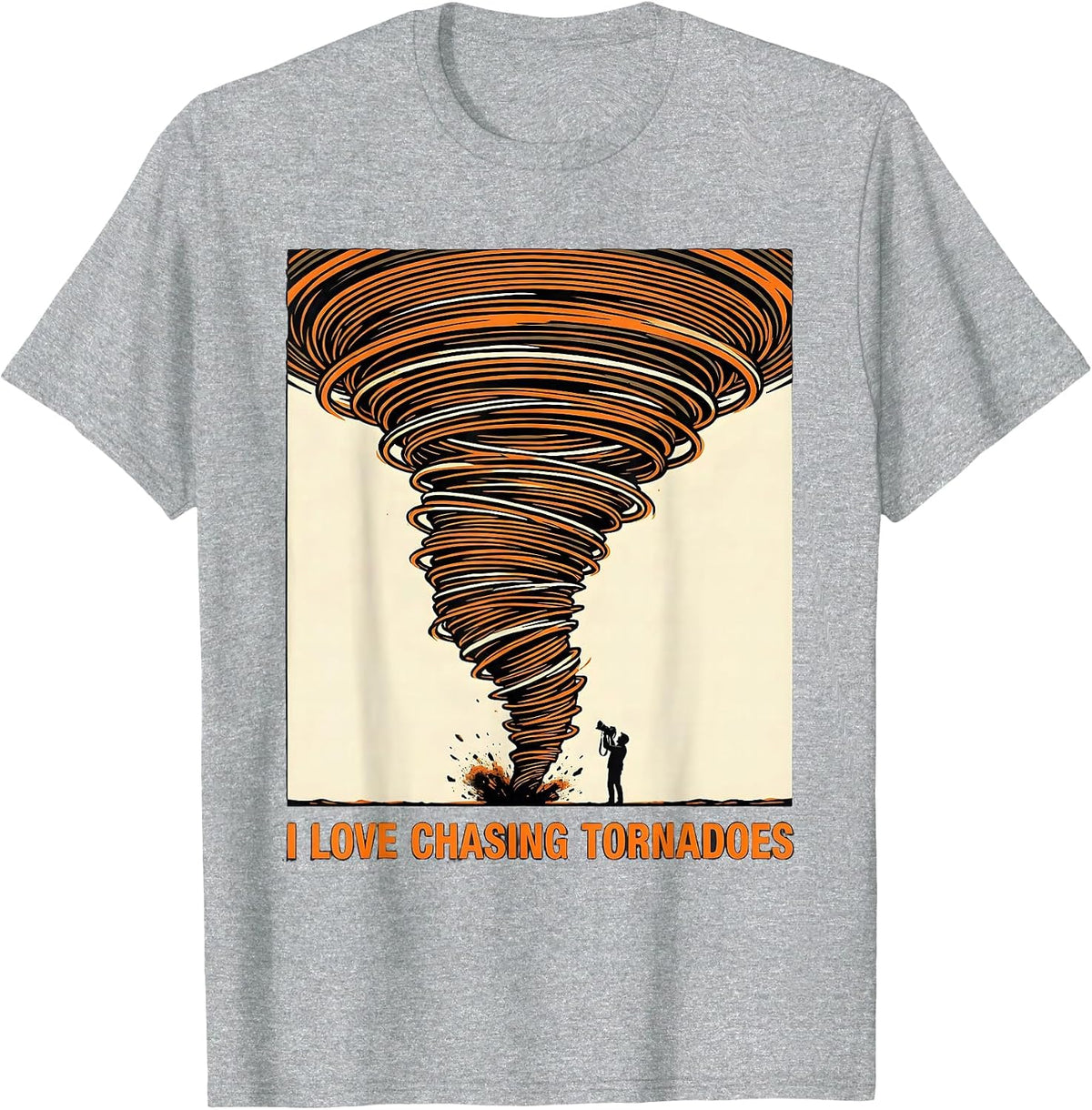 Men's I Love Chasing Tornadoes Funny Storm Chaser Meteorology T-Shirt - Heather Grey