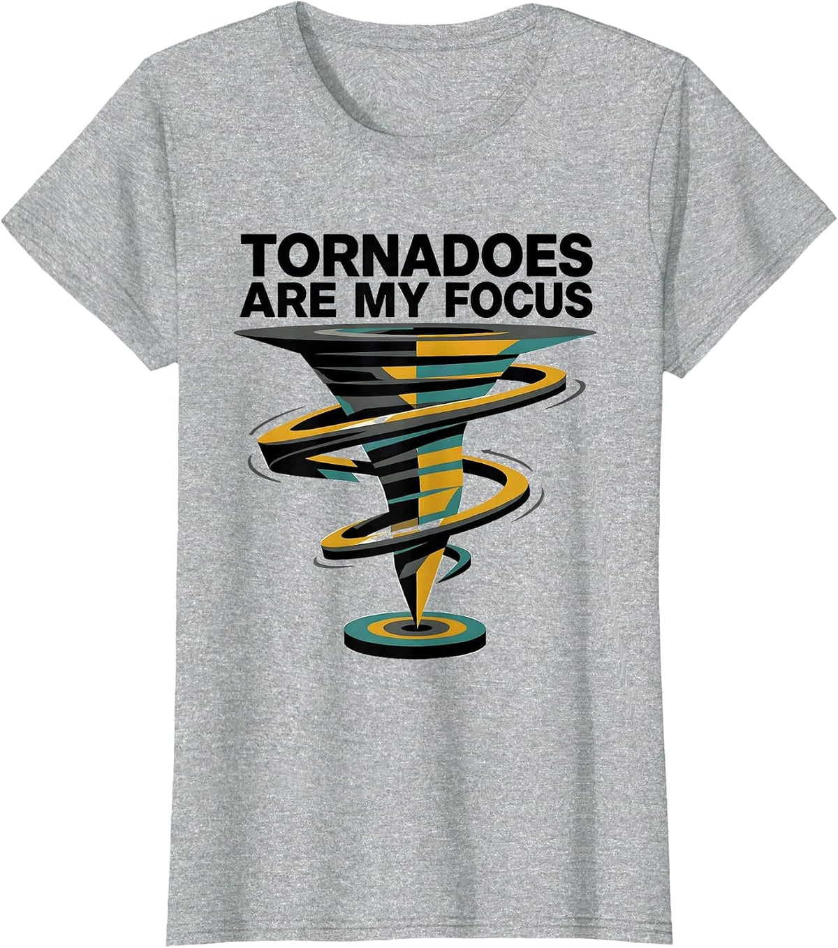 Women's Tornadoes Are My Focus Midcentury Modern Meteorology T-Shirt - Heather Grey