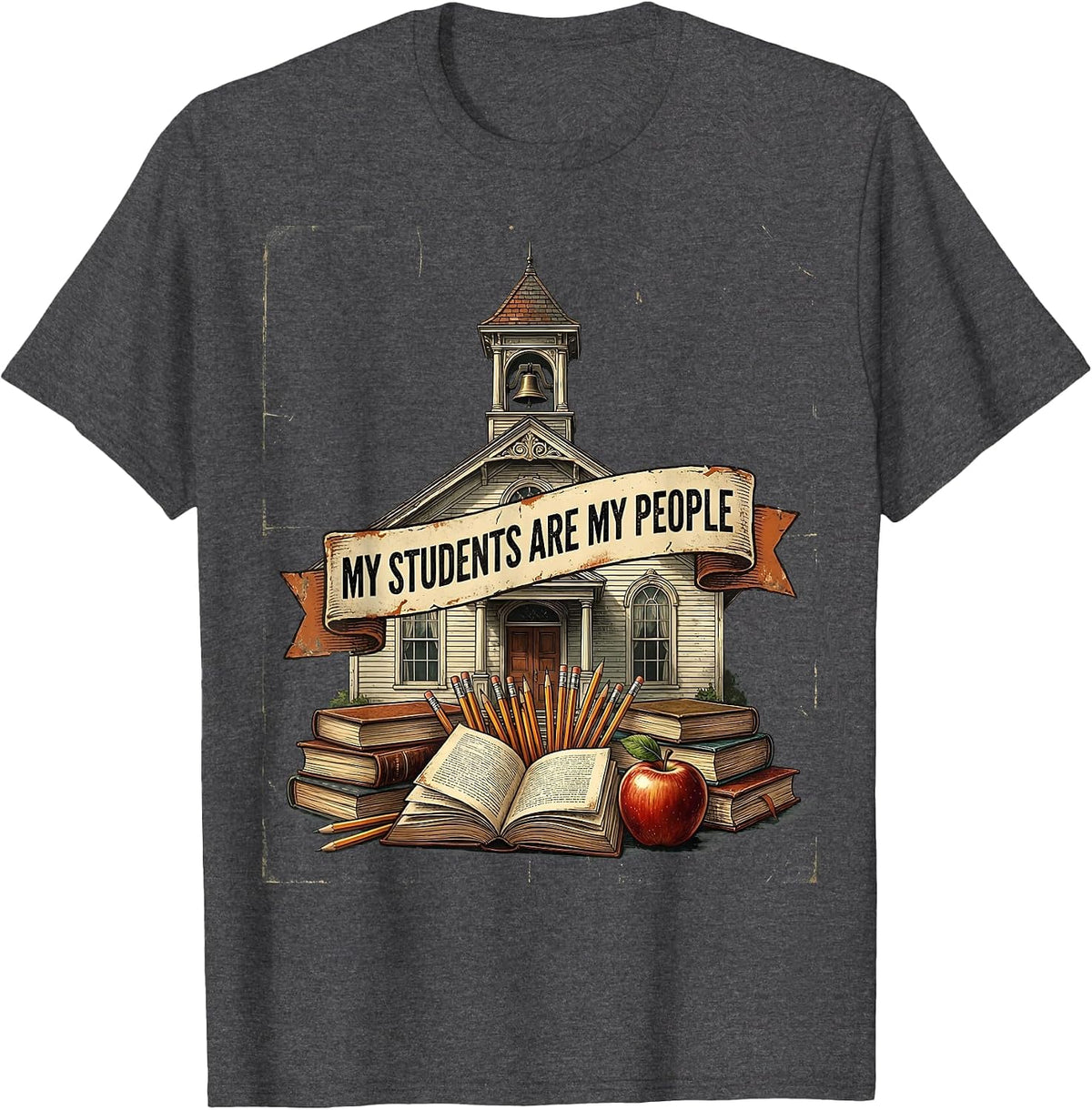 My Students Are My People Fifth Grade Teacher T-Shirt - Dark Heather Grey