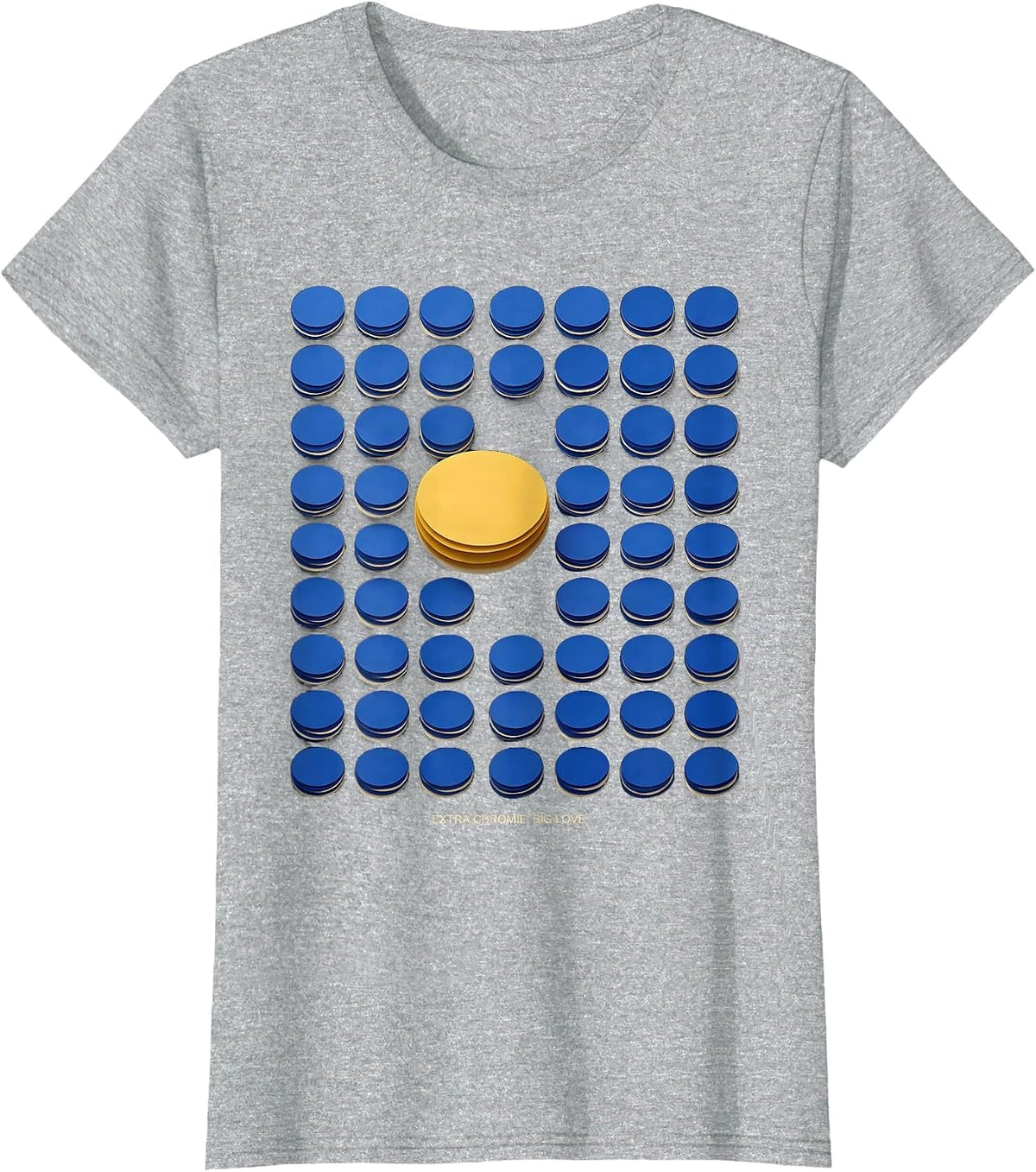 Women's Extra Chromie Big Love Heartfelt Down Syndrome Awareness T-Shirt - Heather Grey