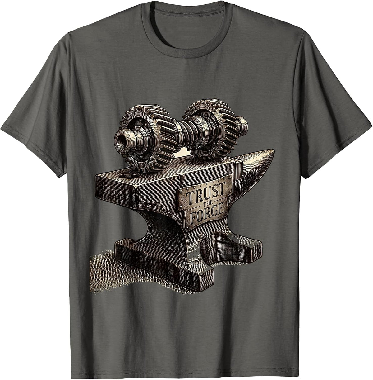 Men's Trust the Forge Valley Forge Automotive Design T-Shirt - Asphalt Grey