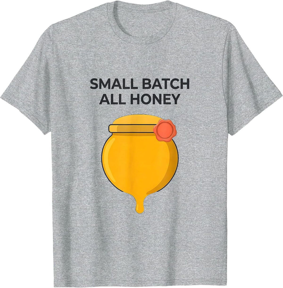 Men's Small Batch, All Honey Funny Halloween Honey Pot Costume T-Shirt - Heather Grey