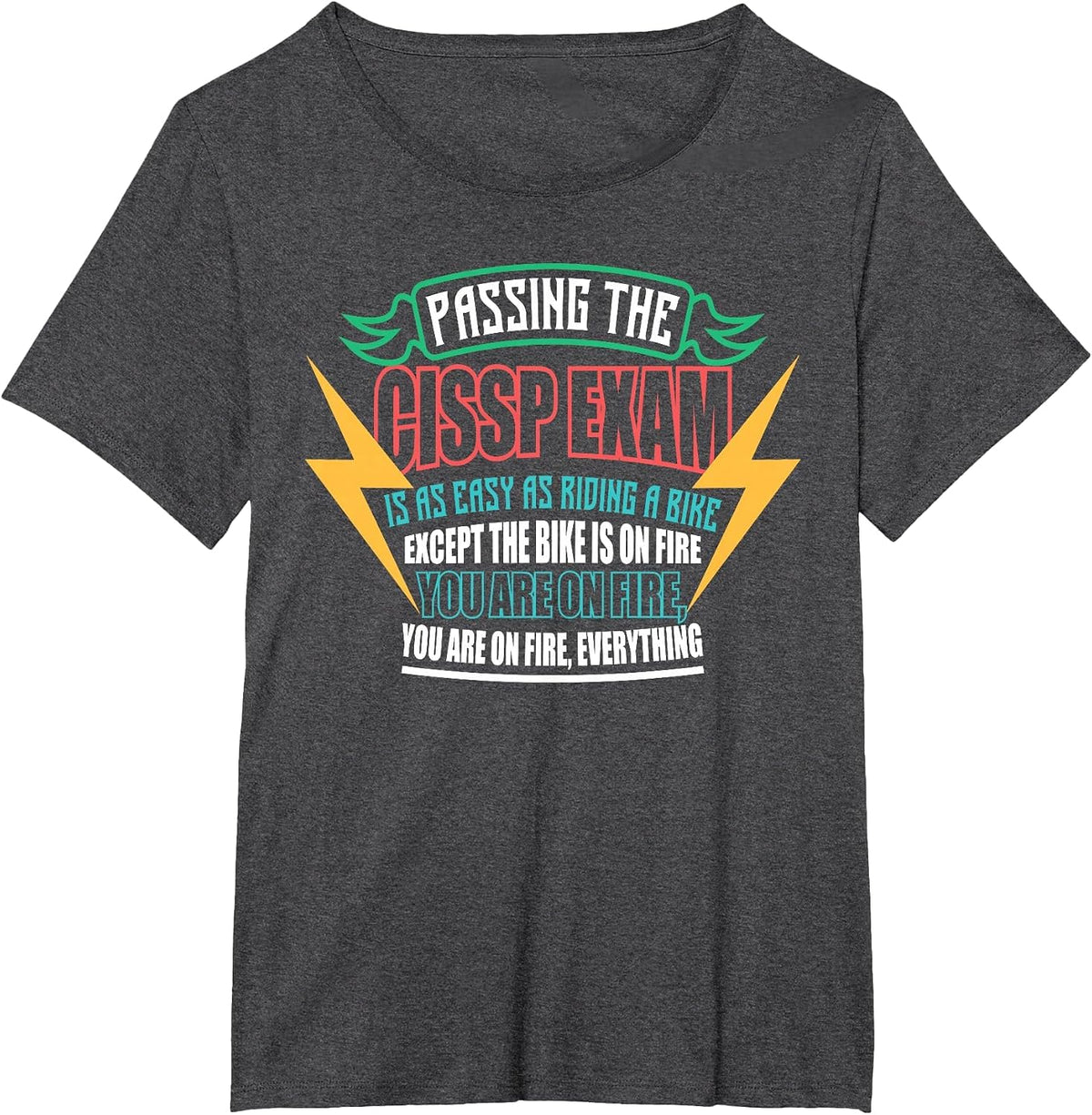 Cybersecurity CISSP Exam Passer Computer Programmer Nerd T-Shirt - Dark Heather Grey