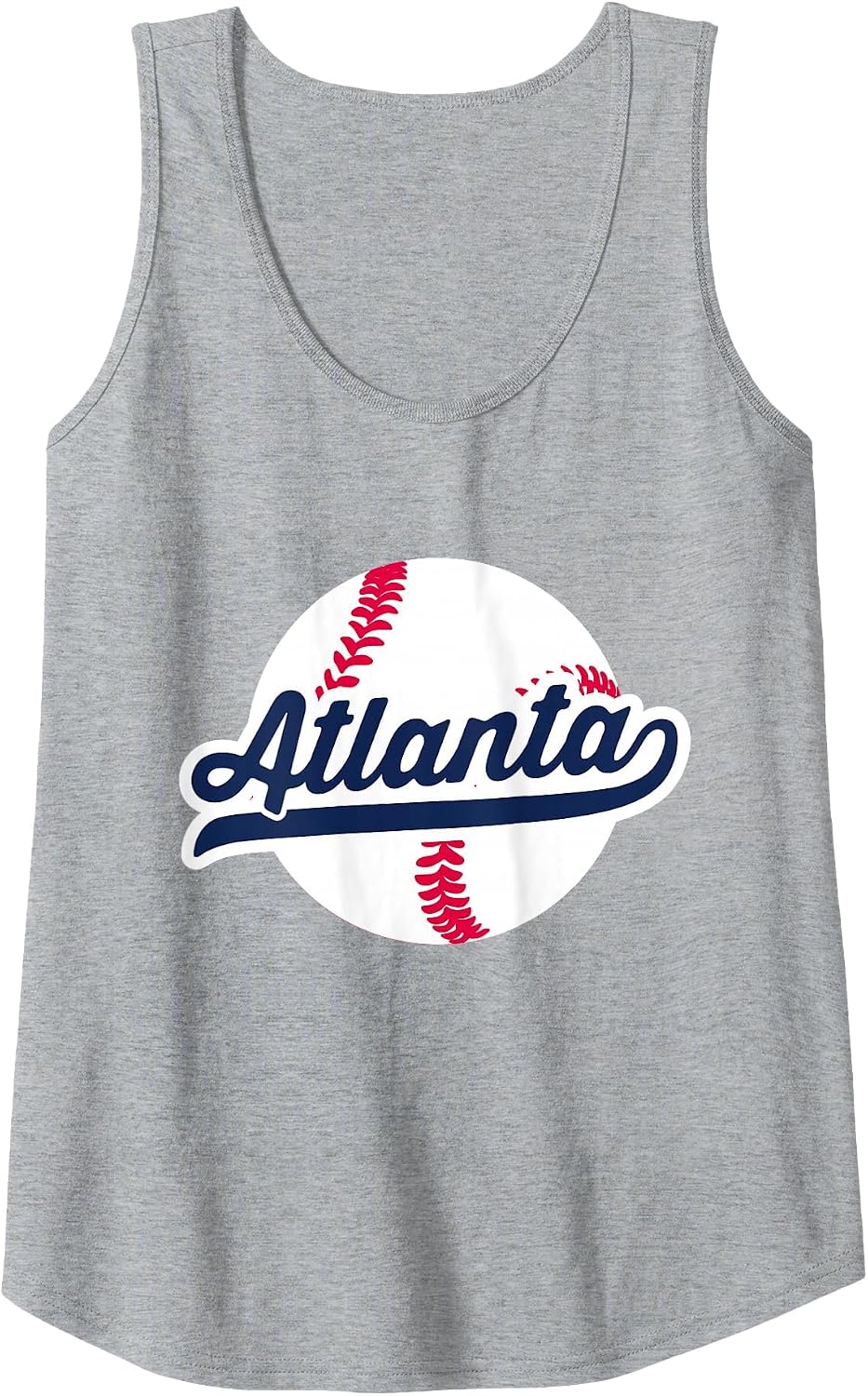 Atlanta Baseball Vintage Georgia Pride Love City Tank Top - Heather Grey