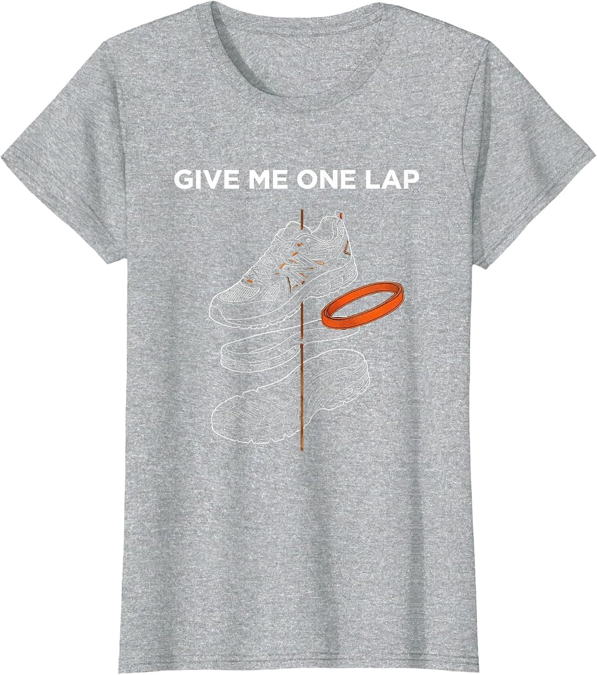 Give Me One Lap PE Teacher Back To School Humor T-Shirt - Heather Grey