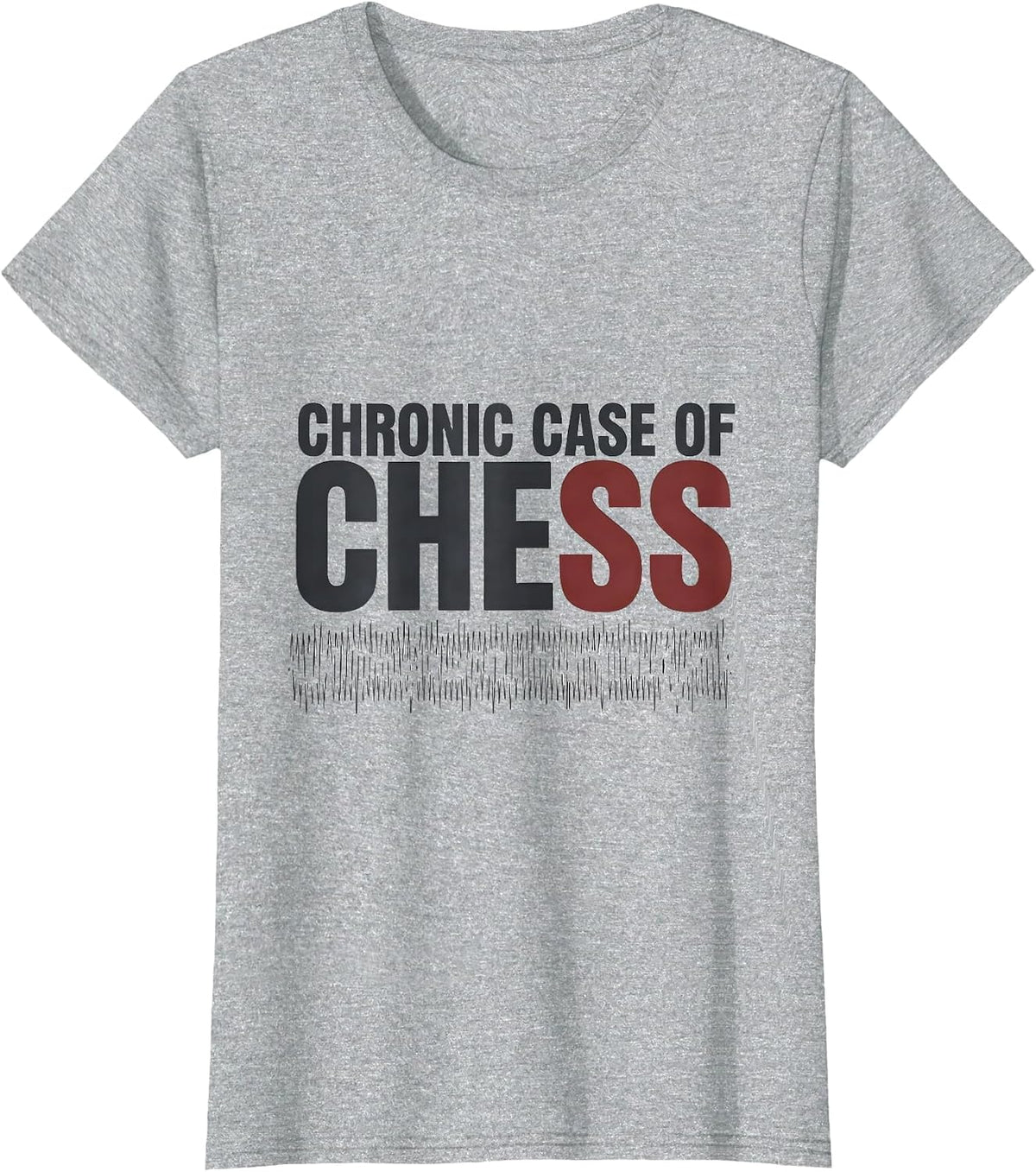 Women's Chronic Case Of Chess Minimalist Chess Enthusiast Hobby T-Shirt - Heather Grey