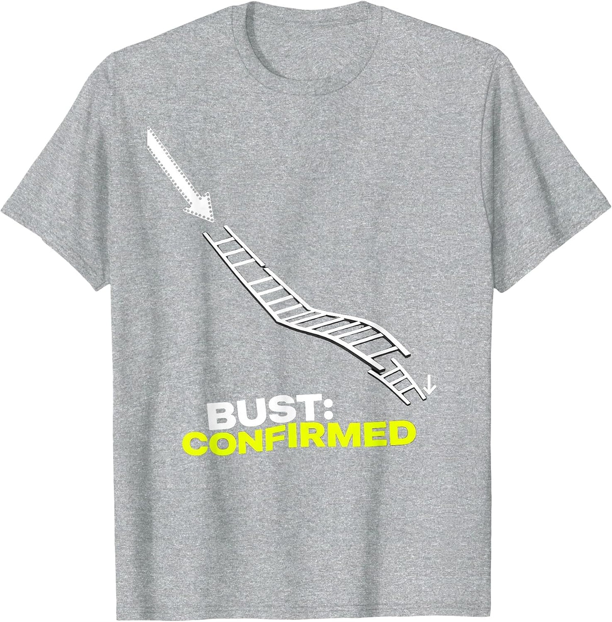 Men's Bust Confirmed New Wave Typography Storm Chaser Tornado T-Shirt - Heather Grey