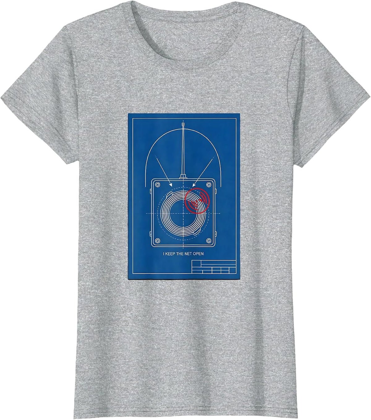 I Keep The Net Open Funny Ham Radio Operator Hobbyist Gift T-Shirt - Heather Grey
