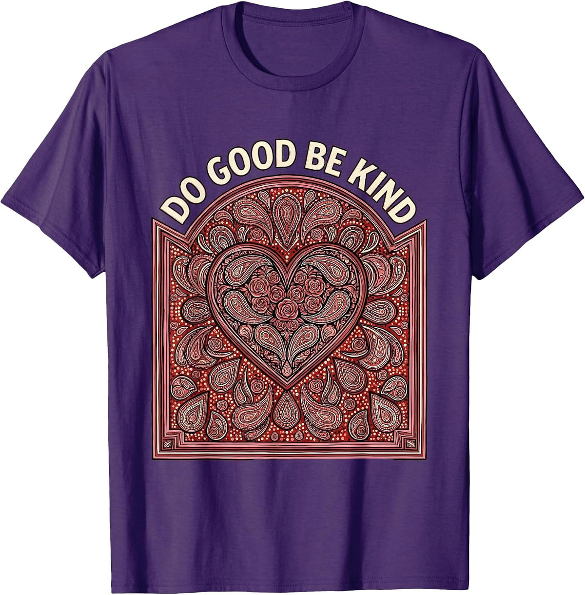 Men's Do Good Be Kind Positive Message Design T-Shirt - Purple