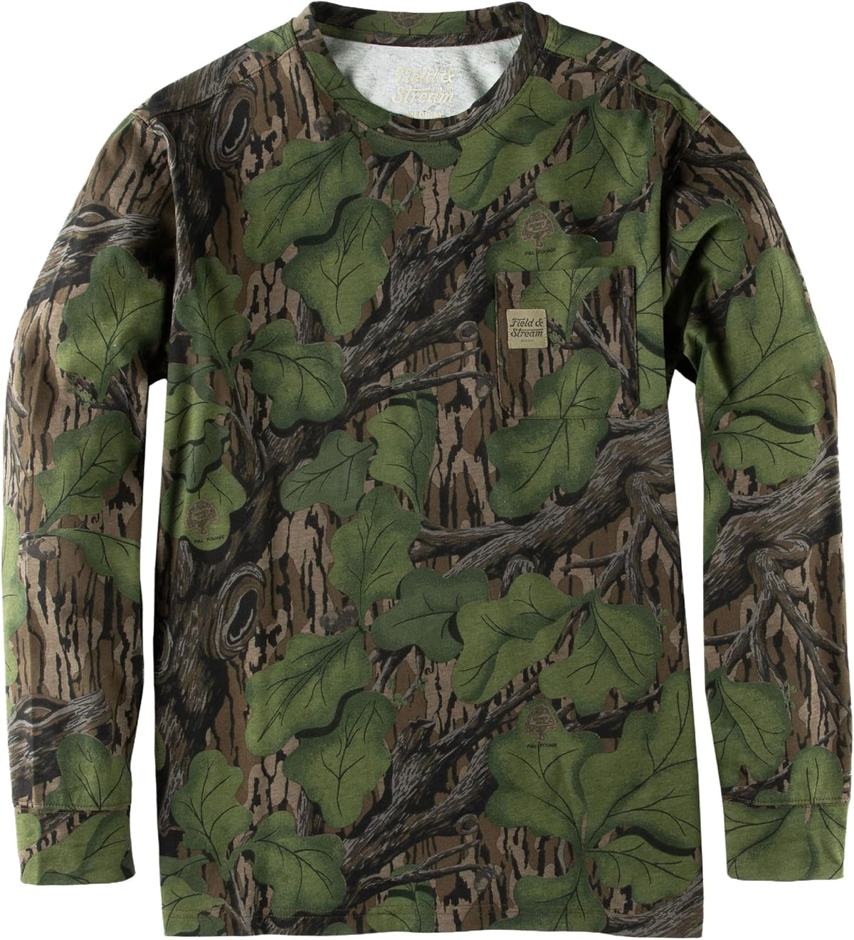 Field & Stream Men's Flush Out Long Sleeve Pocket Tee Shirt - Mossy Oak Full Foliage
