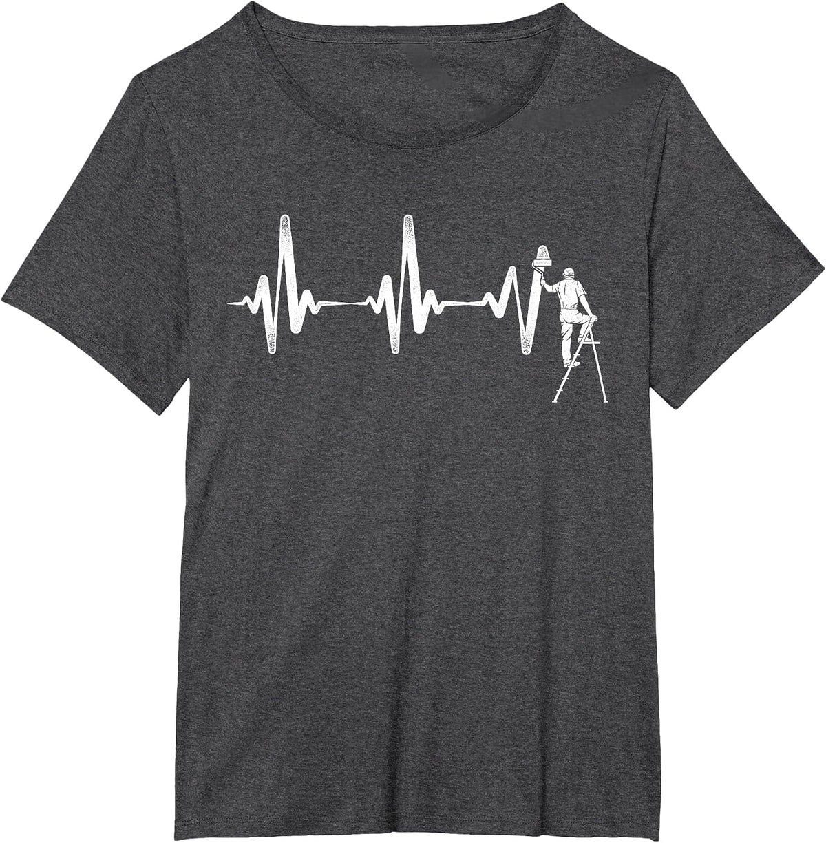 House Painter Decorator Heartbeat T-Shirt - Dark Heather Grey
