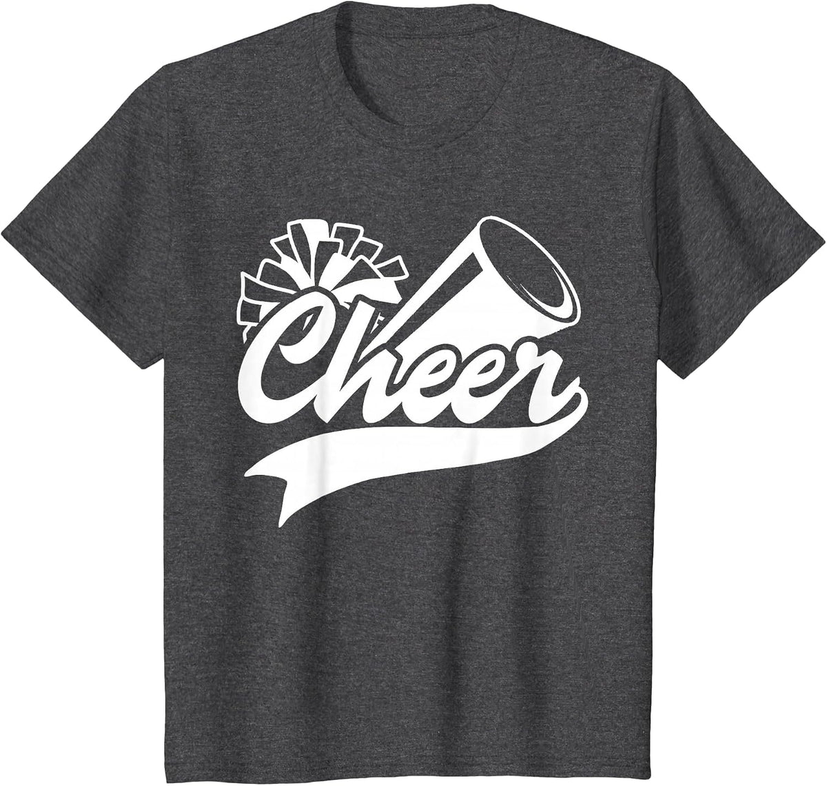 Cheerleading Peace Love Cheer Cheerleader Colors Matching T-Shirt - Dark Heather Grey