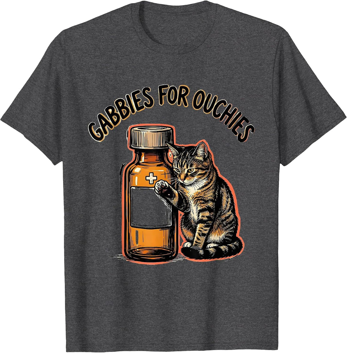 Men's Gabbies For Ouchies Funny Vet Tech Veterinary Medicine T-Shirt - Dark Heather Grey
