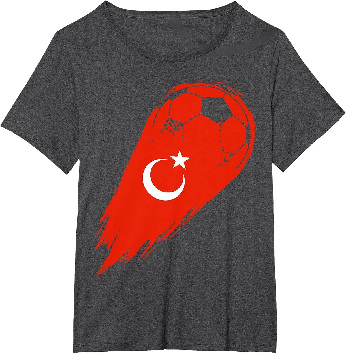 Türkiye Soccer Player of Pride Turkey T-Shirt - Dark Heather Grey