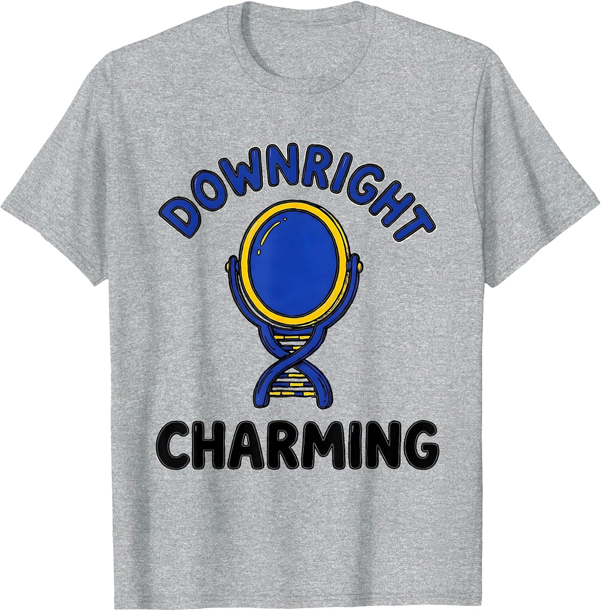 Men's Downright Charming Sentimental Down Syndrome Awareness T-Shirt - Heather Grey