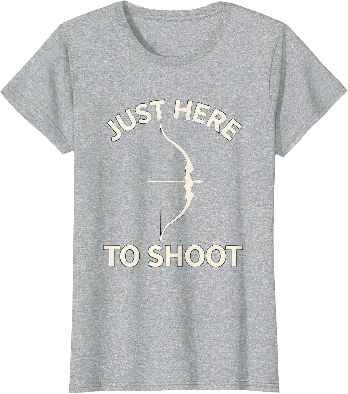 Just Here To Shoot Funny Photography Design T-Shirt - Heather Grey