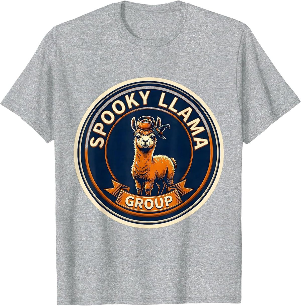 Men's Spooky Llama Group Funny Llama Lover Halloween Costume T-Shirt - Heather Grey