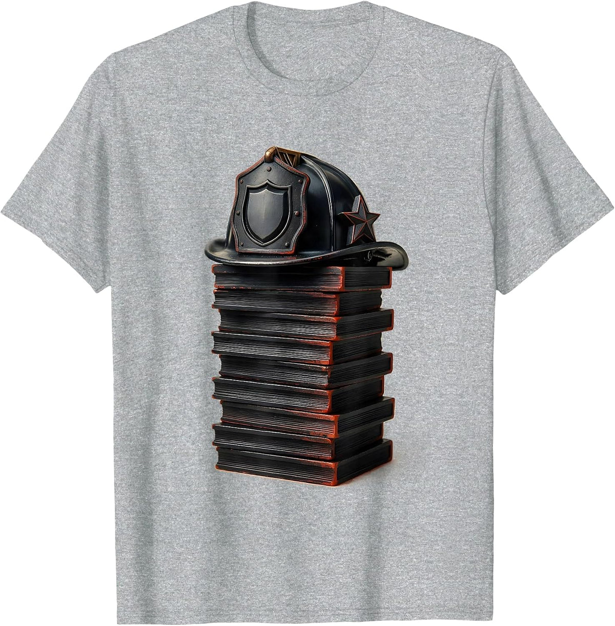 Men's Locked Block Fire Truck Firefighter Birthday Boy T-Shirt - Heather Grey