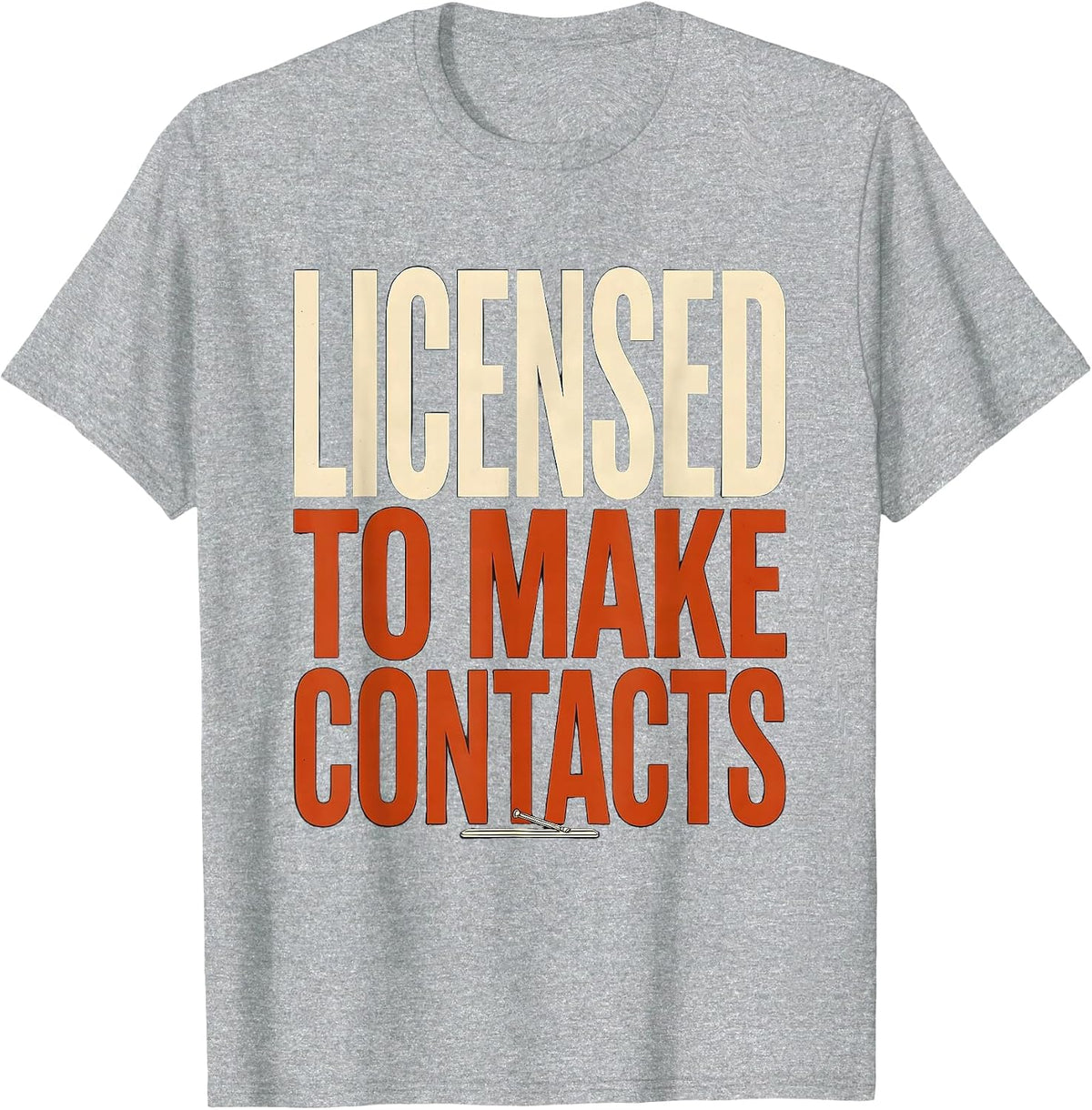 Men's Licensed To Make Contacts Funny Ham Radio Operator Hobby T-Shirt - Heather Grey