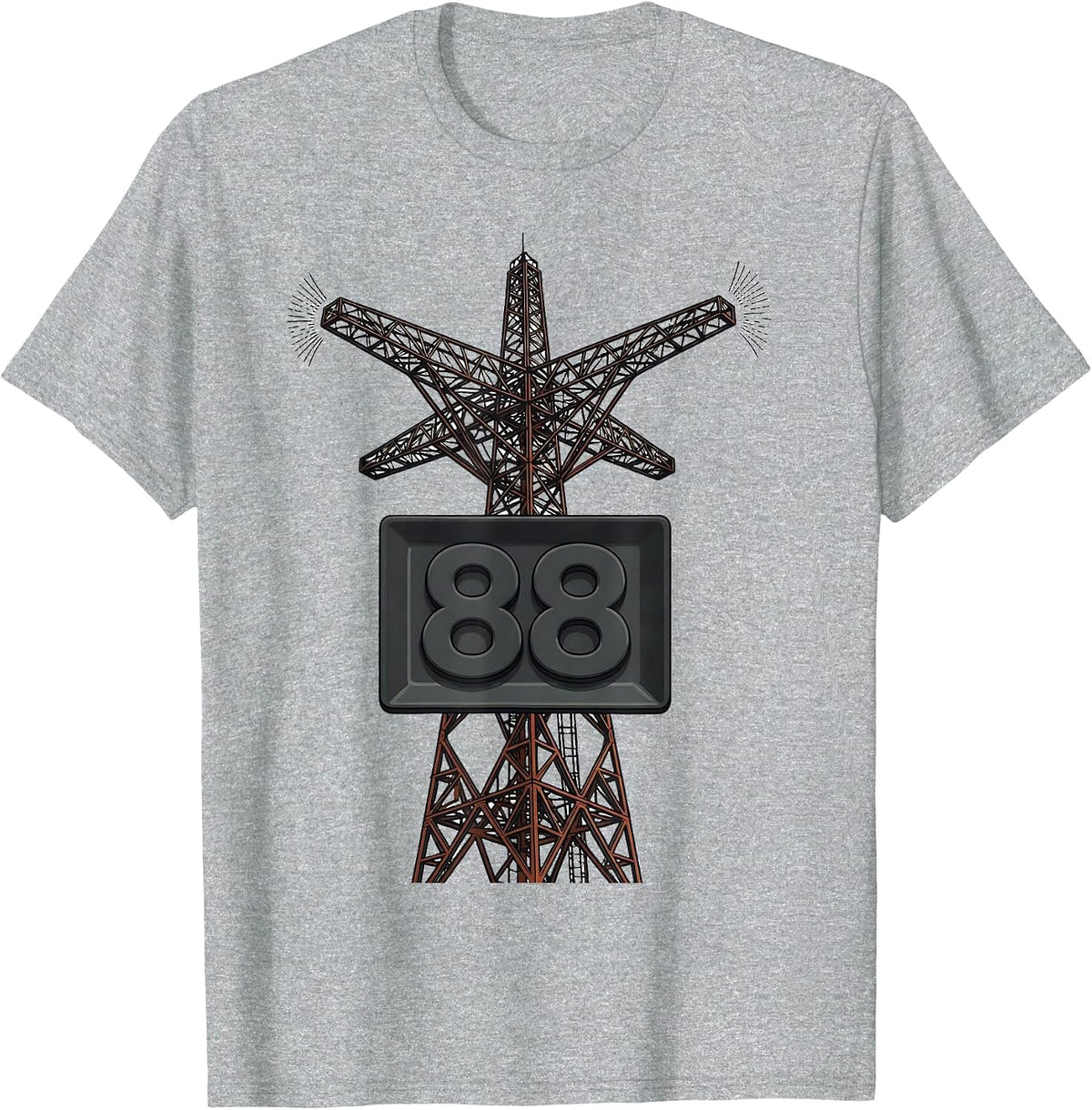 Men's 88 Patriotic Ham Radio Operator Hobbyist Humor T-Shirt - Heather Grey