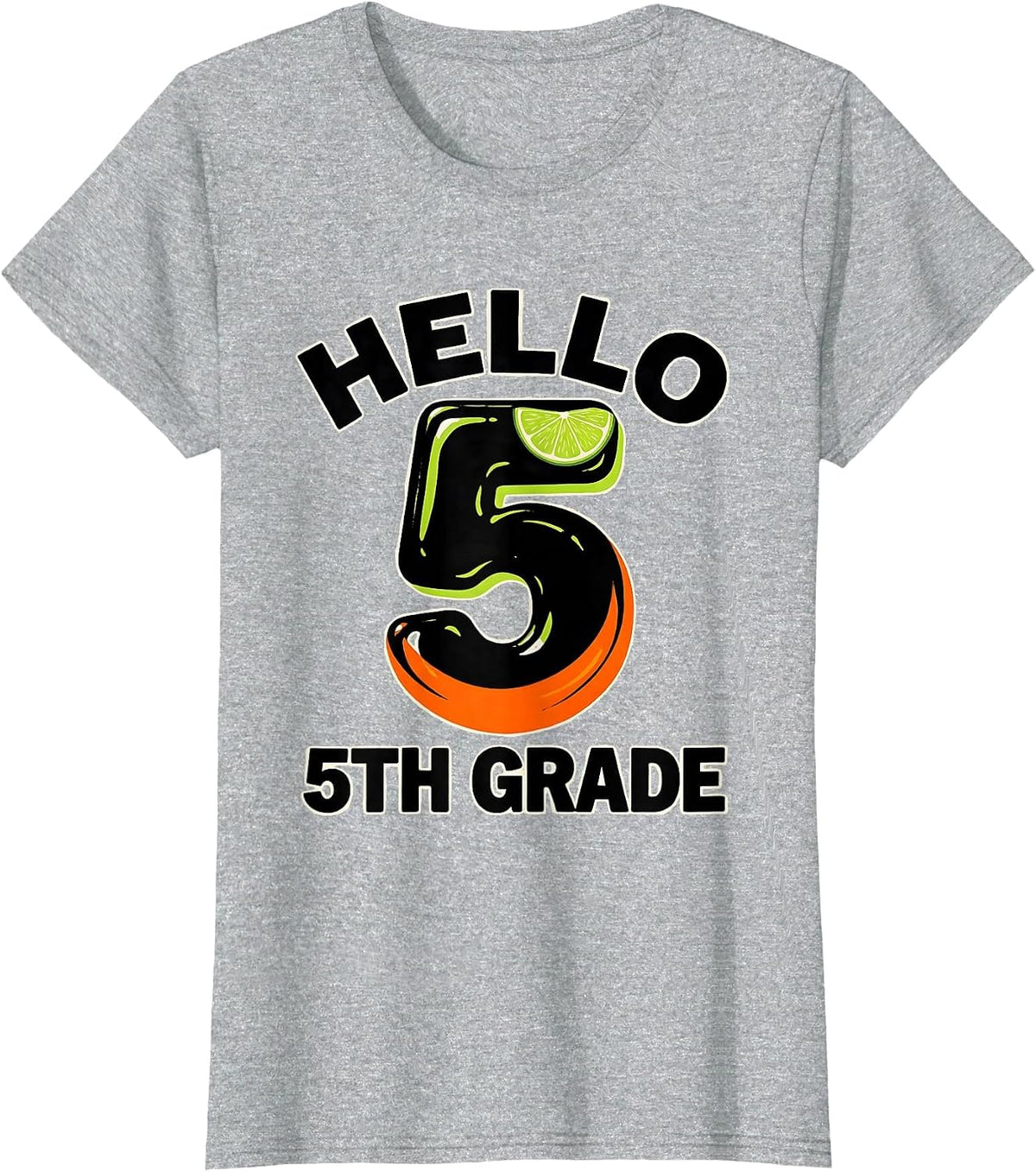 Hello 5th Grade Groovy Back To School First Day of Fifth T-Shirt - Heather Grey