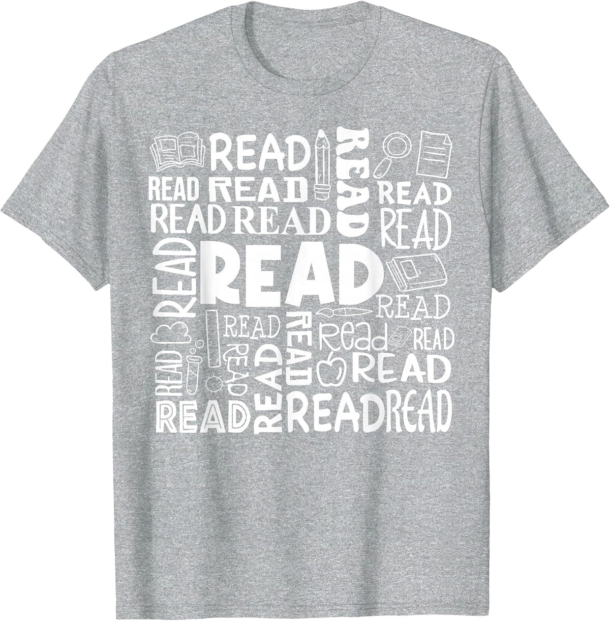 Retro Librarian Book Reader Library Book Reading T-Shirt - Heather Grey