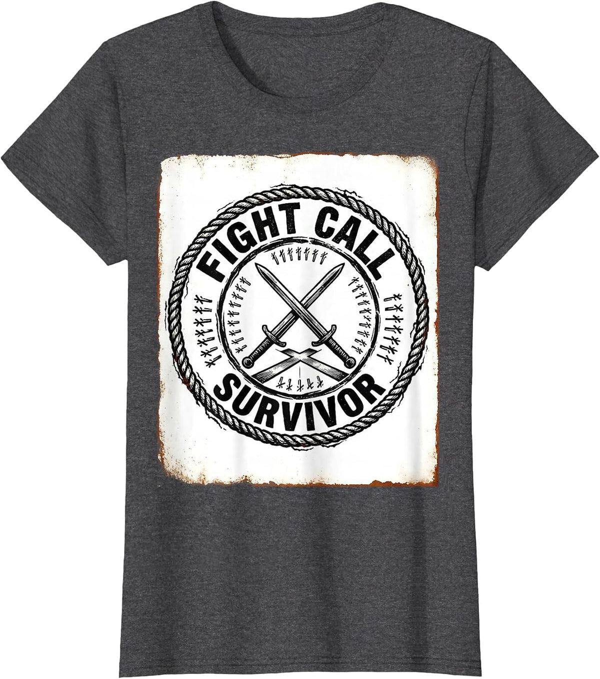 Women's Fight Call Survivor Funny Theatre Kid Musical Drama Actor T-Shirt - Dark Heather Grey
