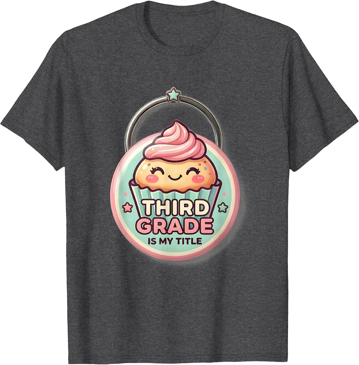 Men's Third Grade Is My Title Cute Kawaii Back To School First Day T-Shirt - Dark Heather Grey