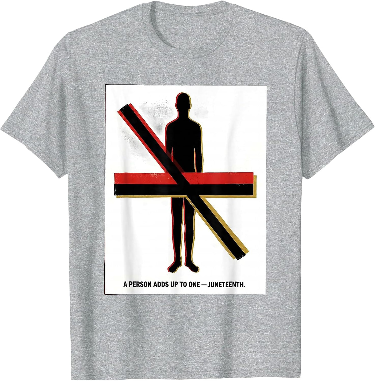 Men's A Person Adds Up To One Juneteenth Equality Greater T-Shirt - Heather Grey