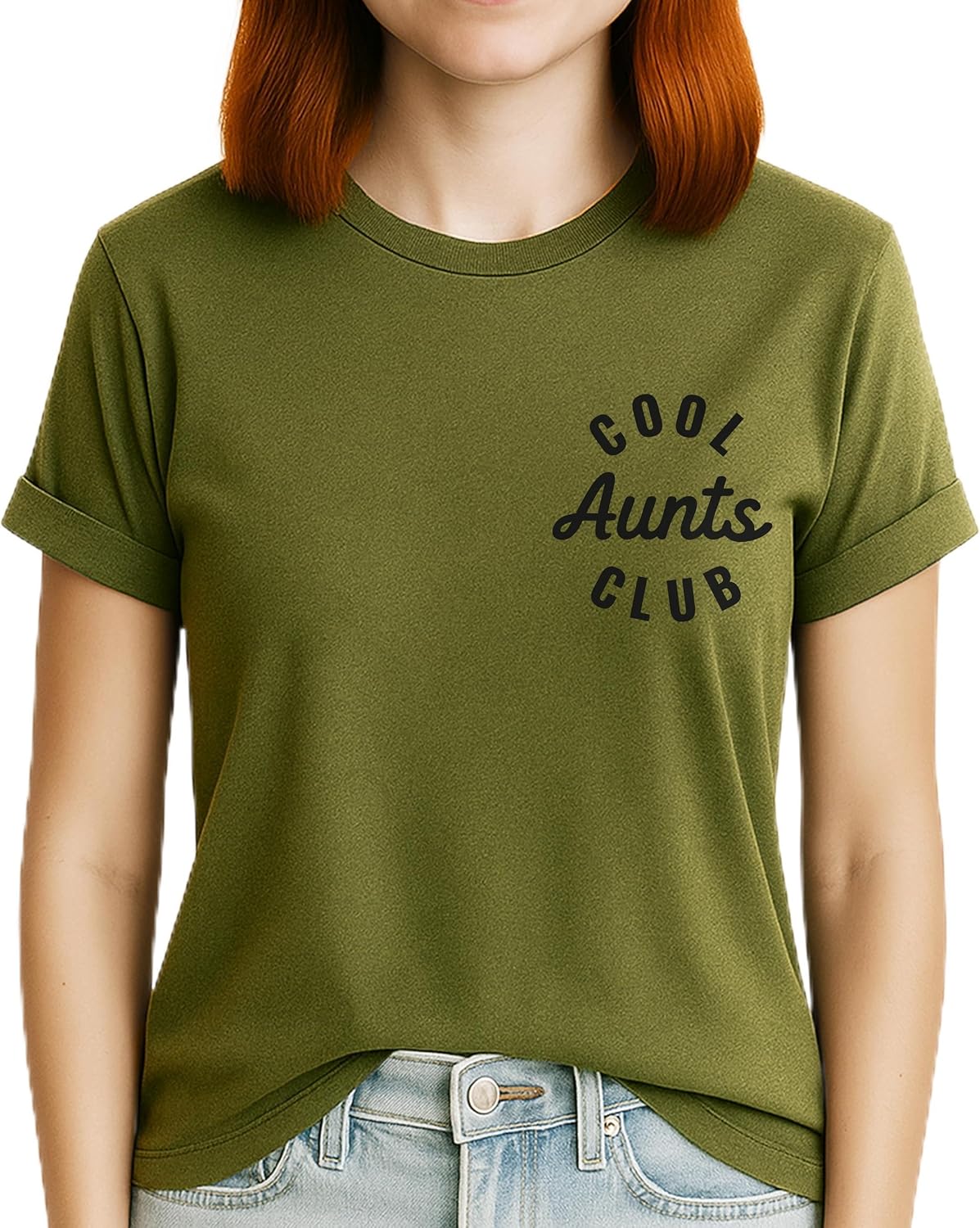 Cool Pocket Tee – Stylish Shirt for Everyday Appreciation and Celebrations - Aunt's Club Aunt - Military Green