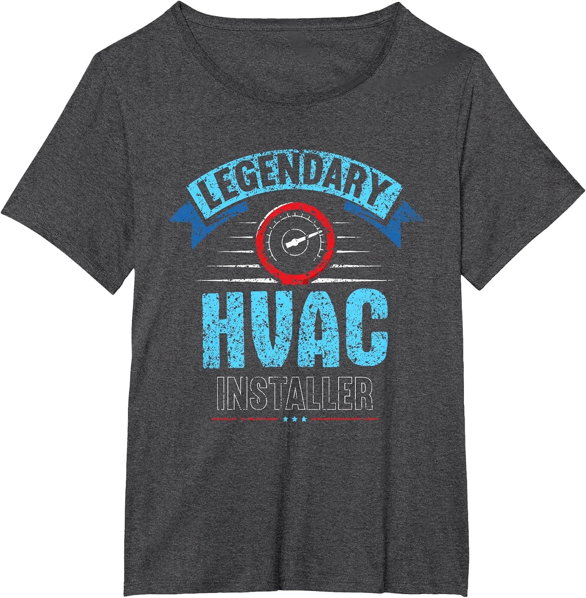 Legendary HVAC Installer Profession Tech Technician HVAC T-Shirt - Dark Heather Grey