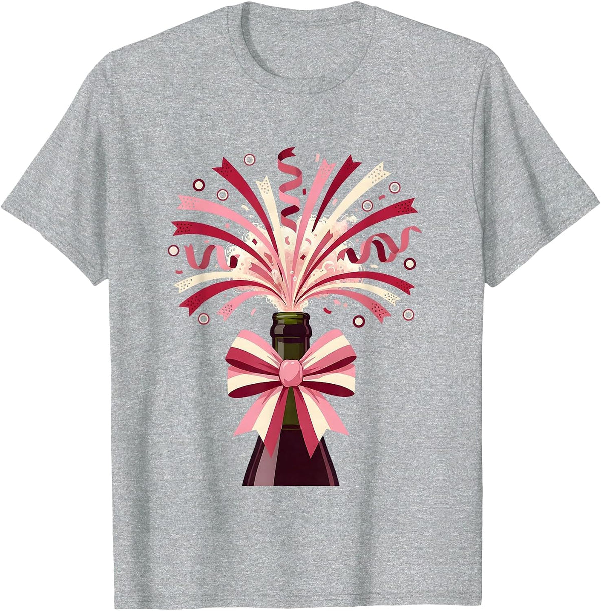 Men's 21st Birthday Champagne Explosion Confetti Design T-Shirt - Heather Grey