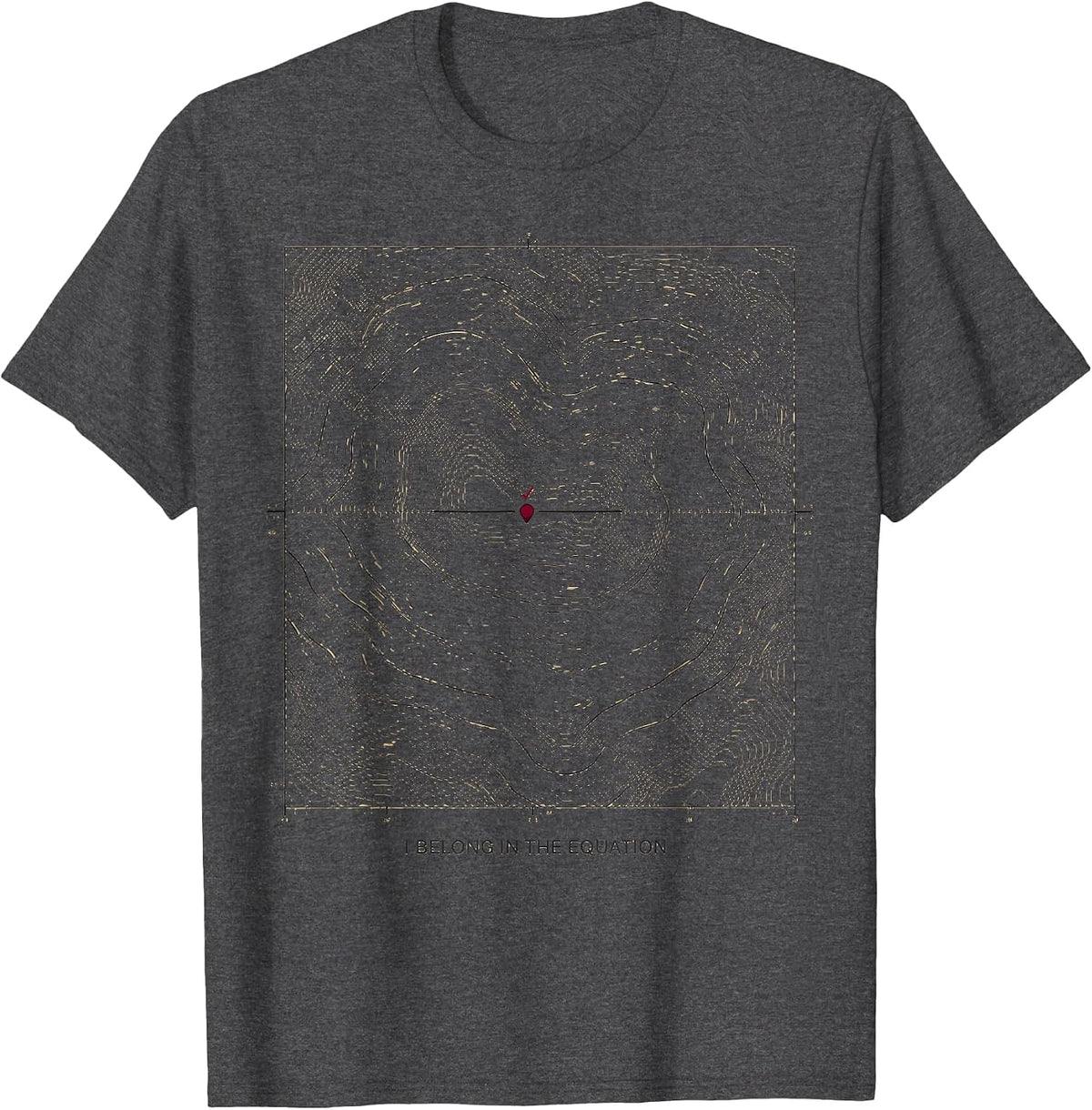 I Belong In The Equation Funny Math Teacher Nerd Humor Gift T-Shirt - Dark Heather Grey