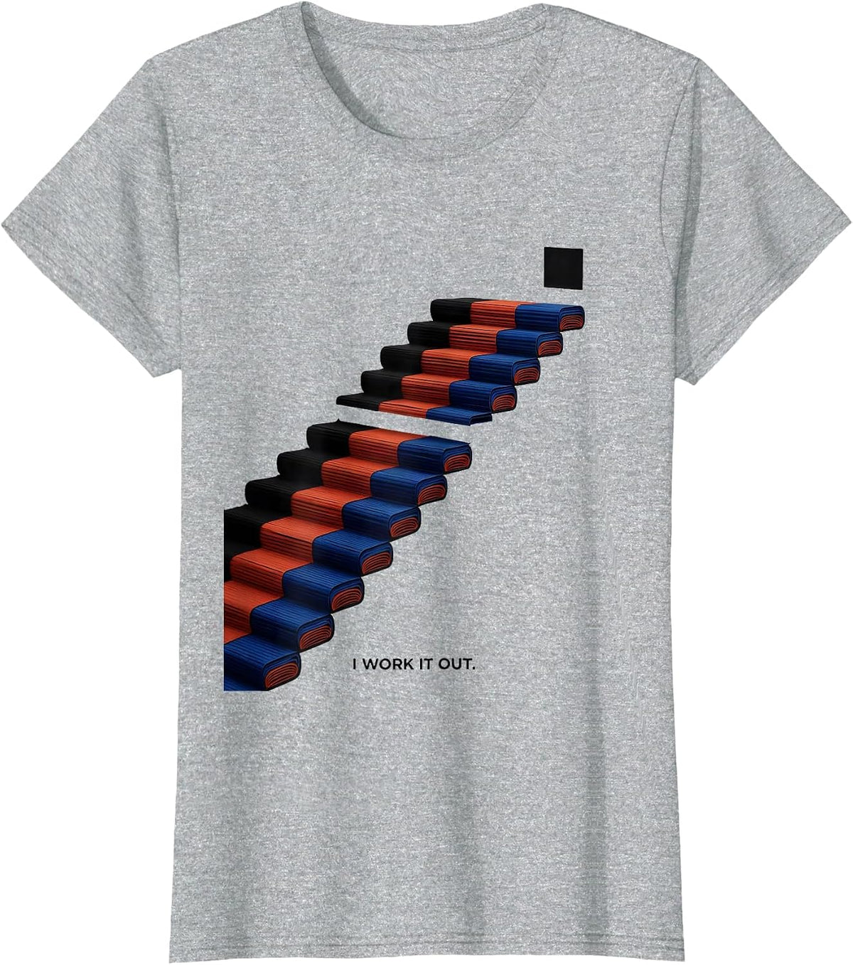 I Work It Out Funny Math Teacher Joke Humor Gift T-Shirt - Heather Grey