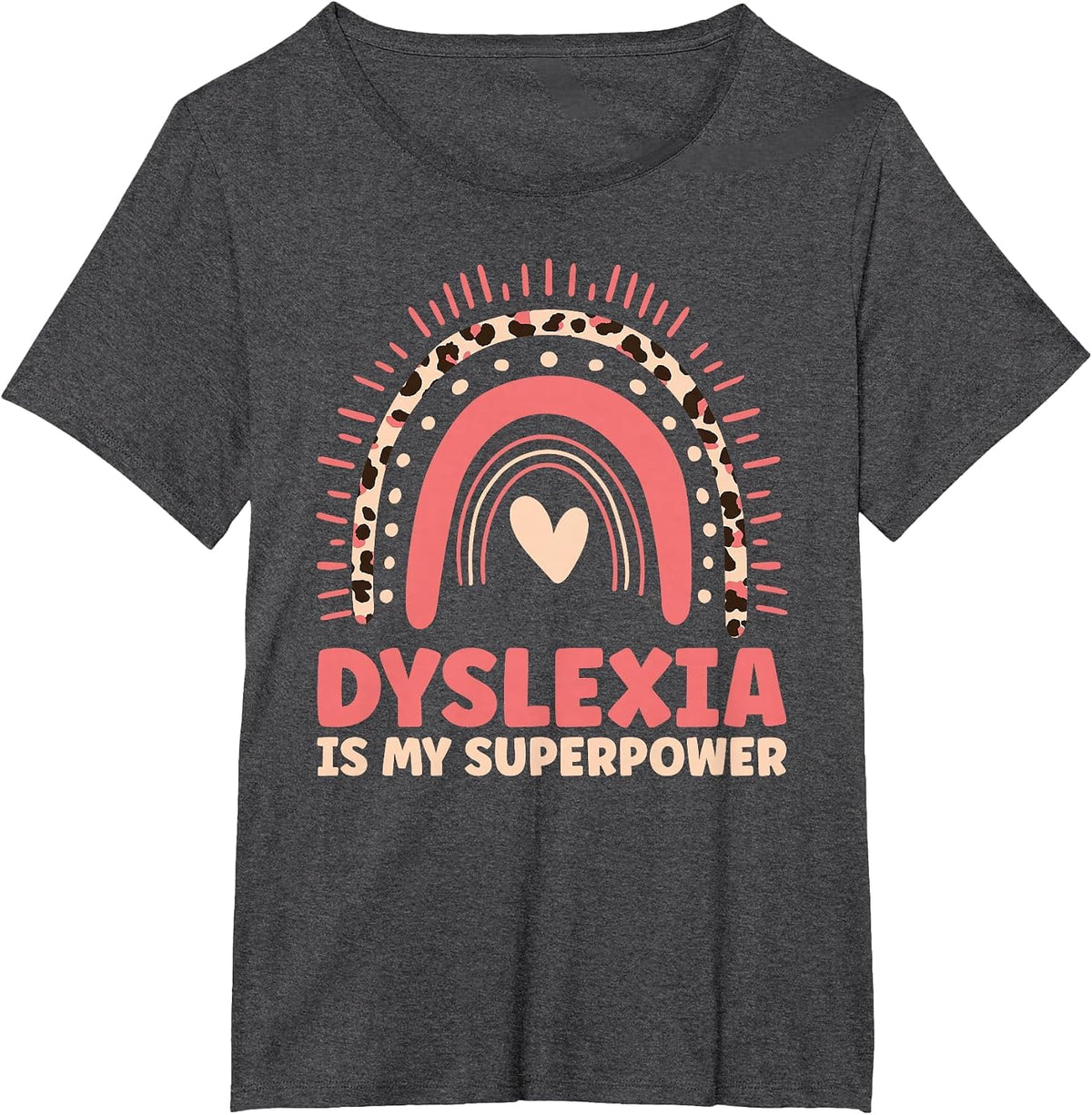 Dyslexia is My Superpower dyslectic Reading Disorder Design T-Shirt - Dark Heather Grey