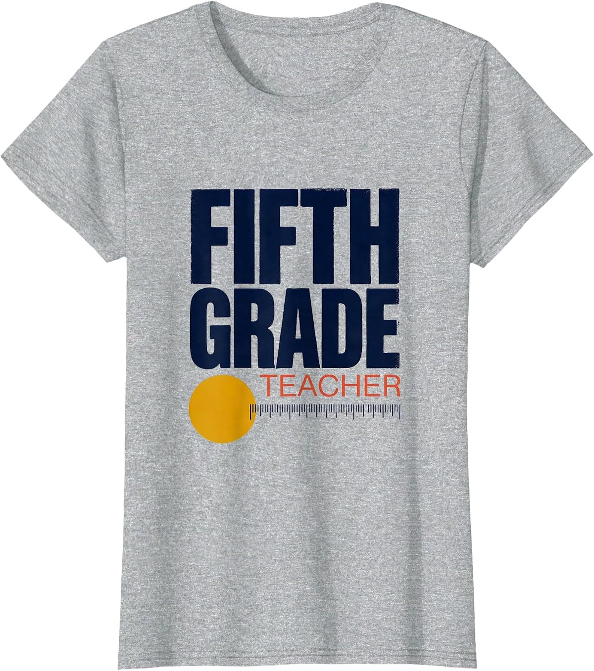 Women's Fifth Grade Teacher Screenprint Poster Back to School T-Shirt - Heather Grey