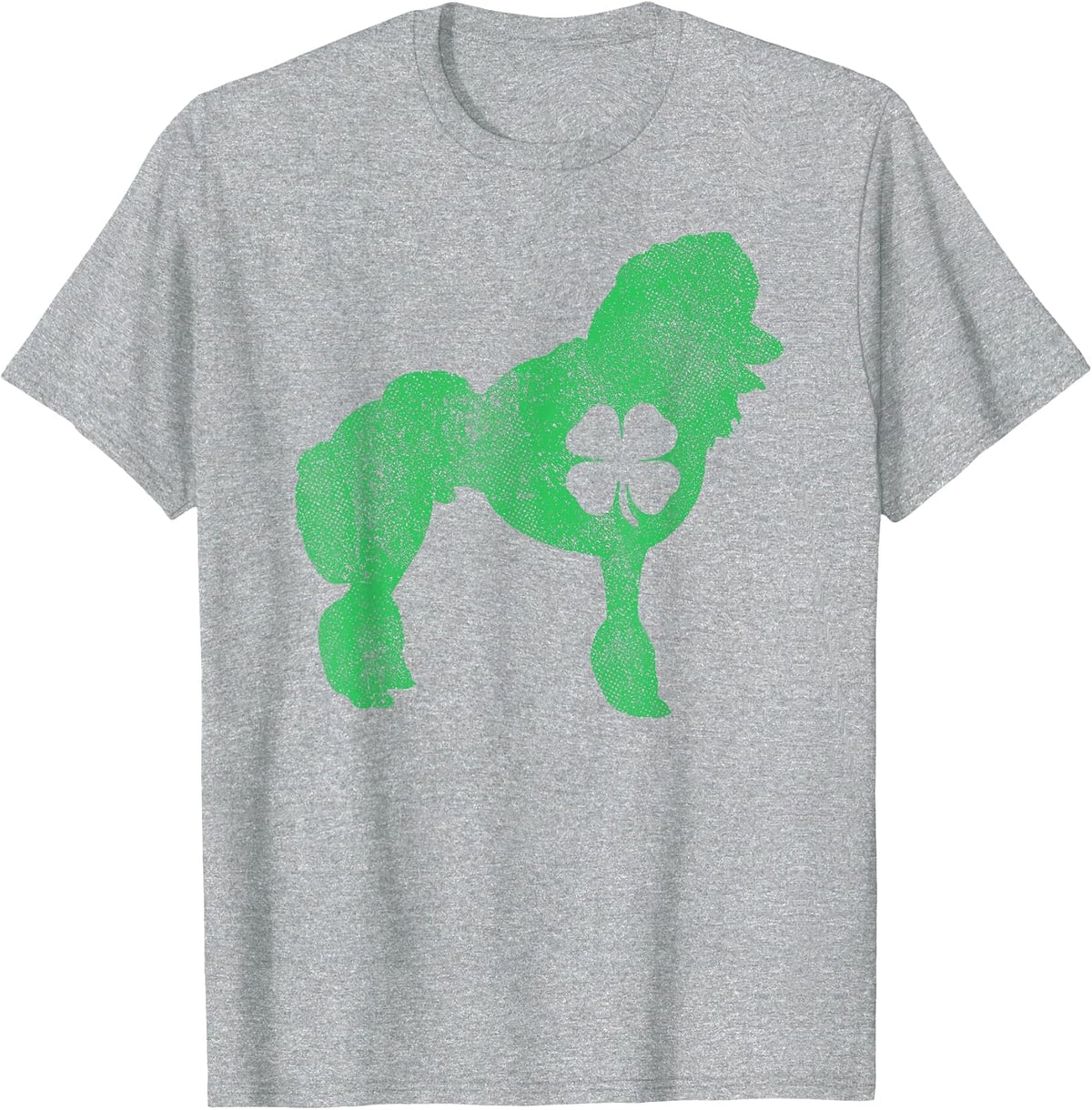Poodle Dog Irish Shamrock St. Patrick's Day Saint Paddy's T-Shirt - Heather Grey