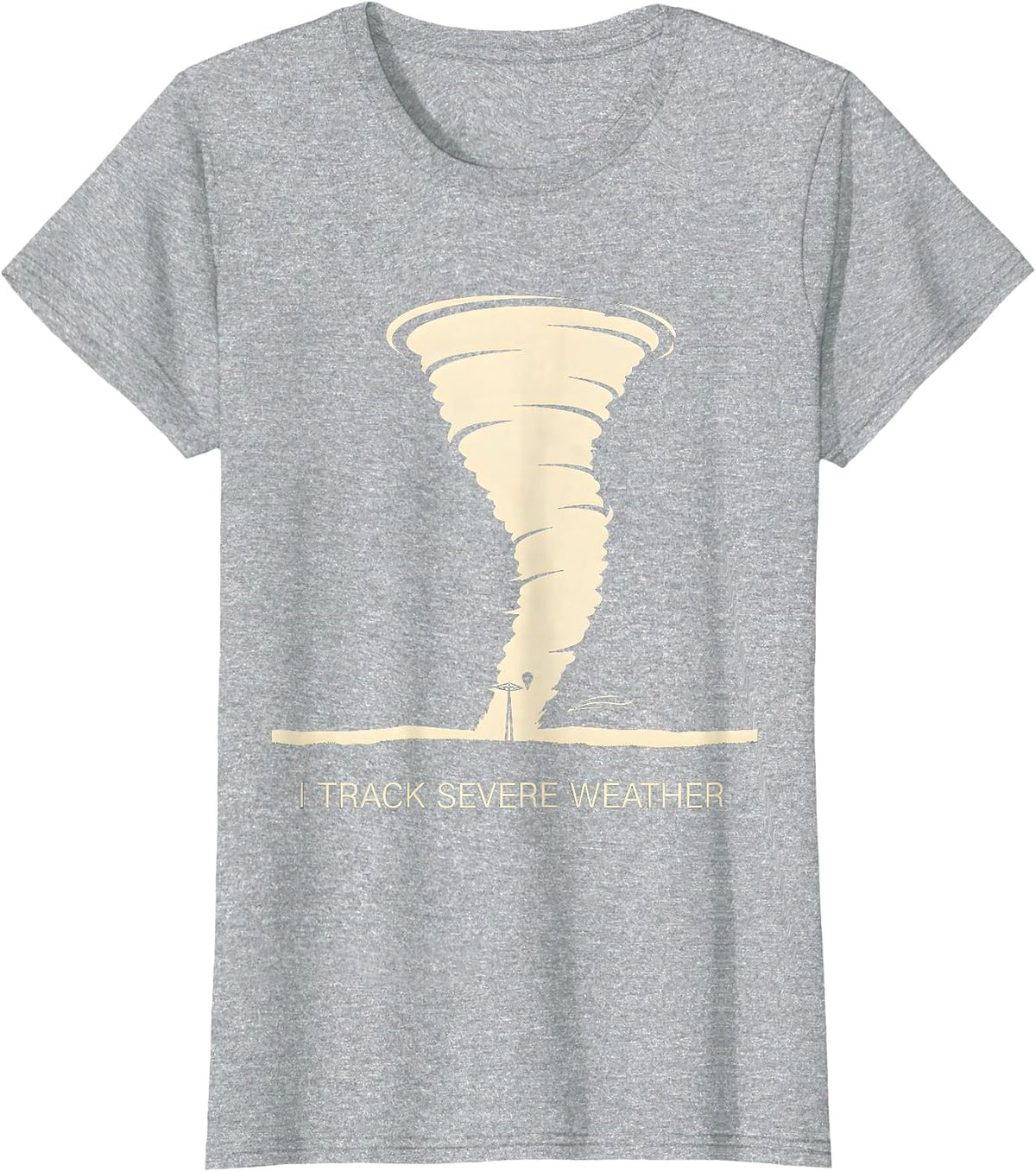 I Track Severe Weather Meteorology Enthusiast Storm Chaser T-Shirt - Heather Grey