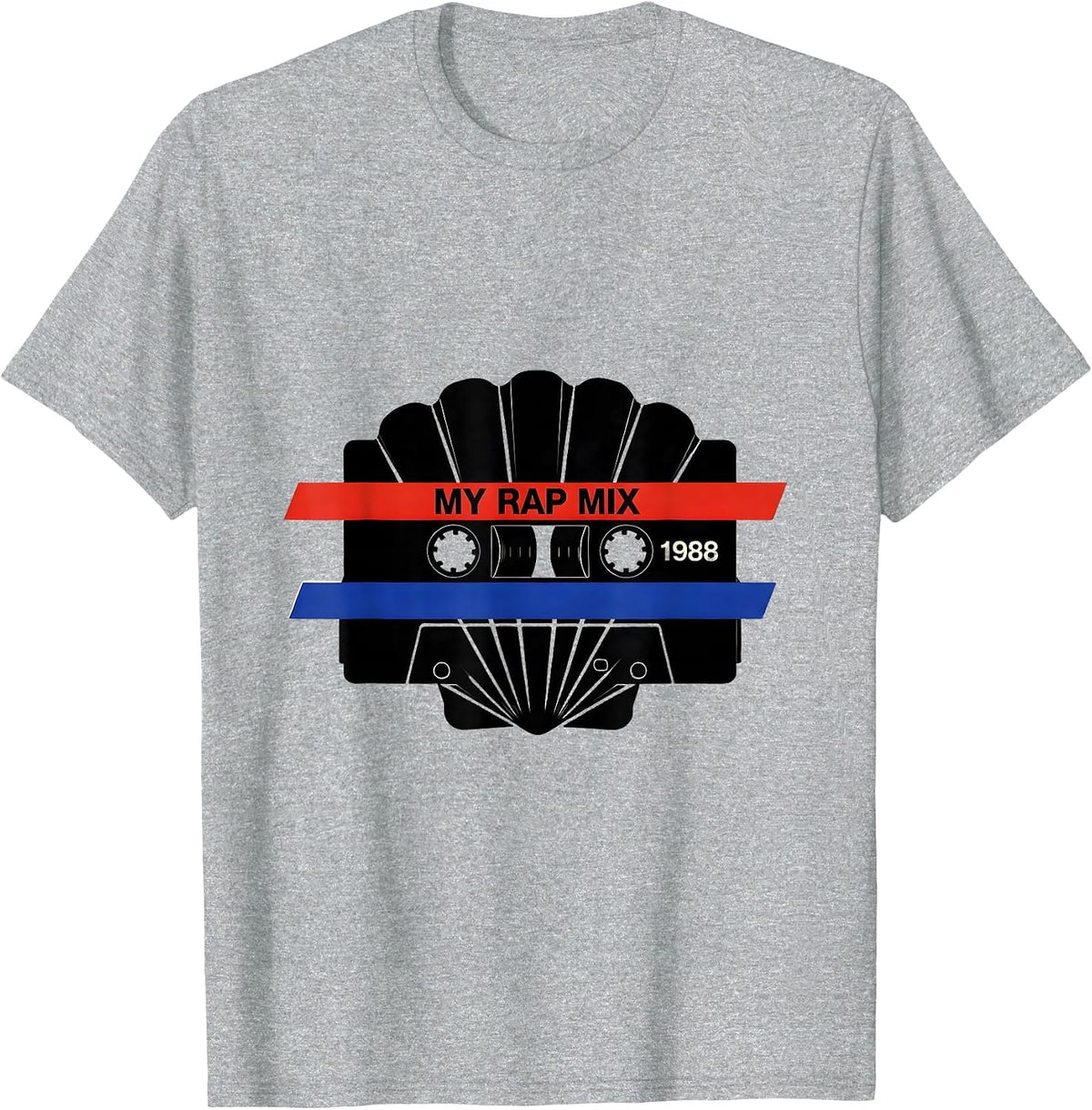 Men's My Rap Mix 1988 Retro Cassette Tape Hip Hop Nostalgia 80s T-Shirt - Heather Grey