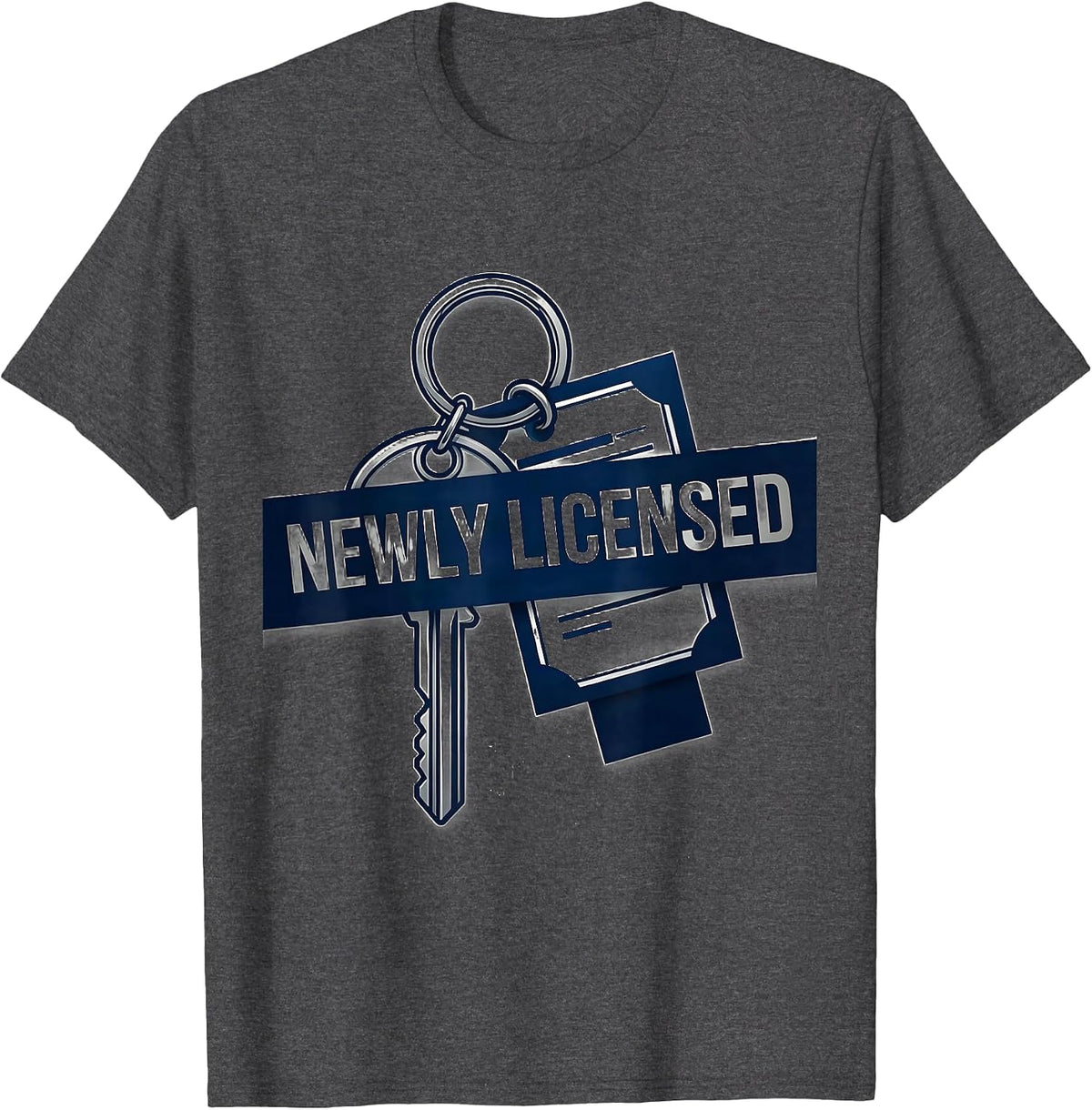 Men's Newly Licensed Funny Realtor Real Estate Agent Gift T-Shirt - Dark Heather Grey