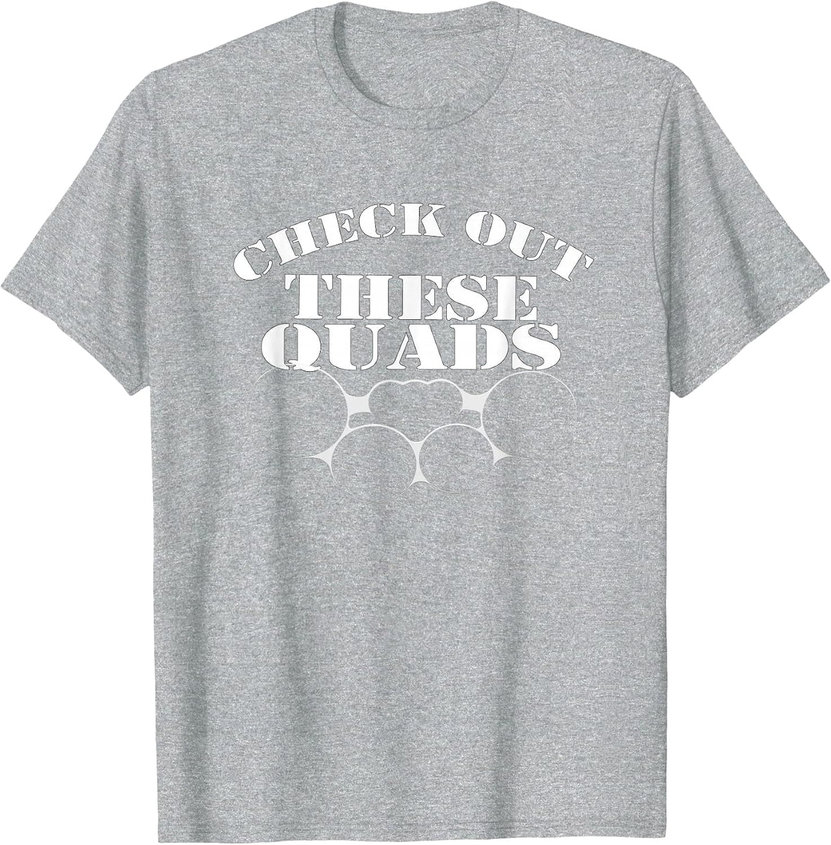 Marching Band Tee: Check Out These Quads Quad Drum T-Shirt T-Shirt - Heather Grey