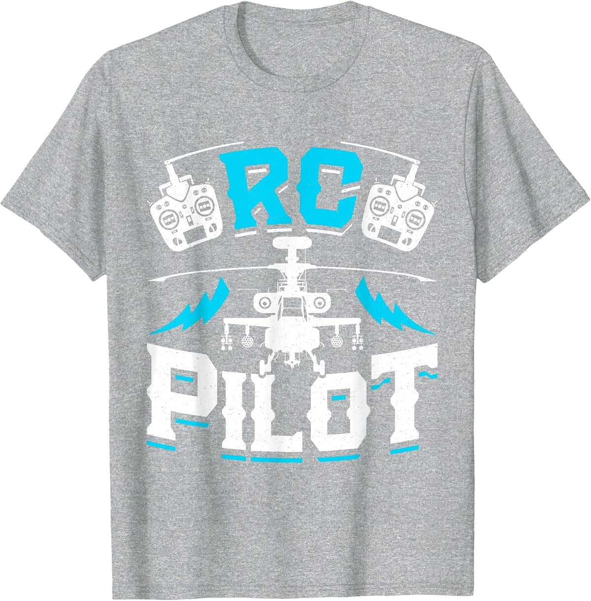 RC Pilot Model RC Helicopter RTF Helicopter Remote Control T-Shirt - Heather Grey