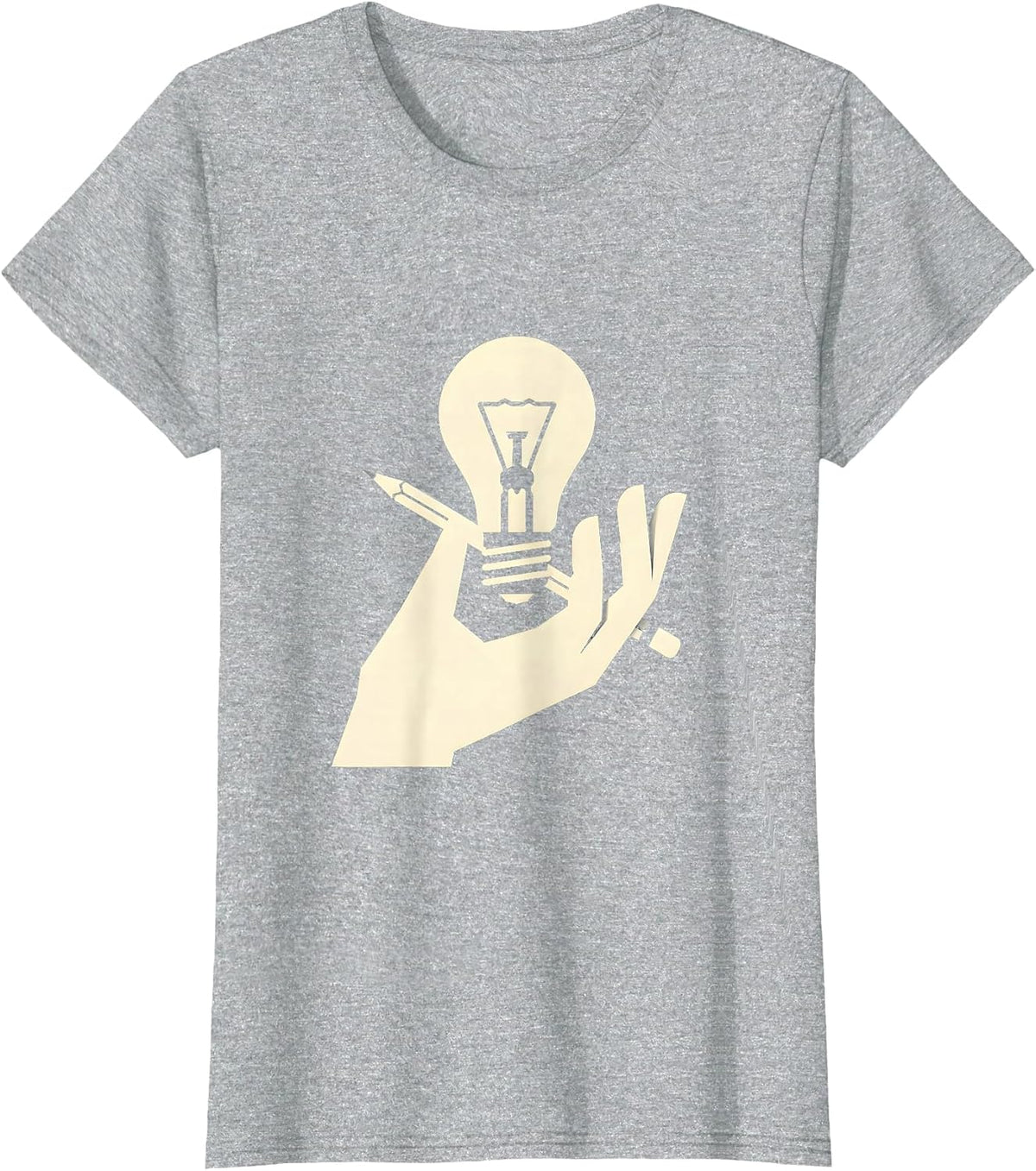 5th Grade Teacher Lightbulb Pencil Graphic T-Shirt - Heather Grey