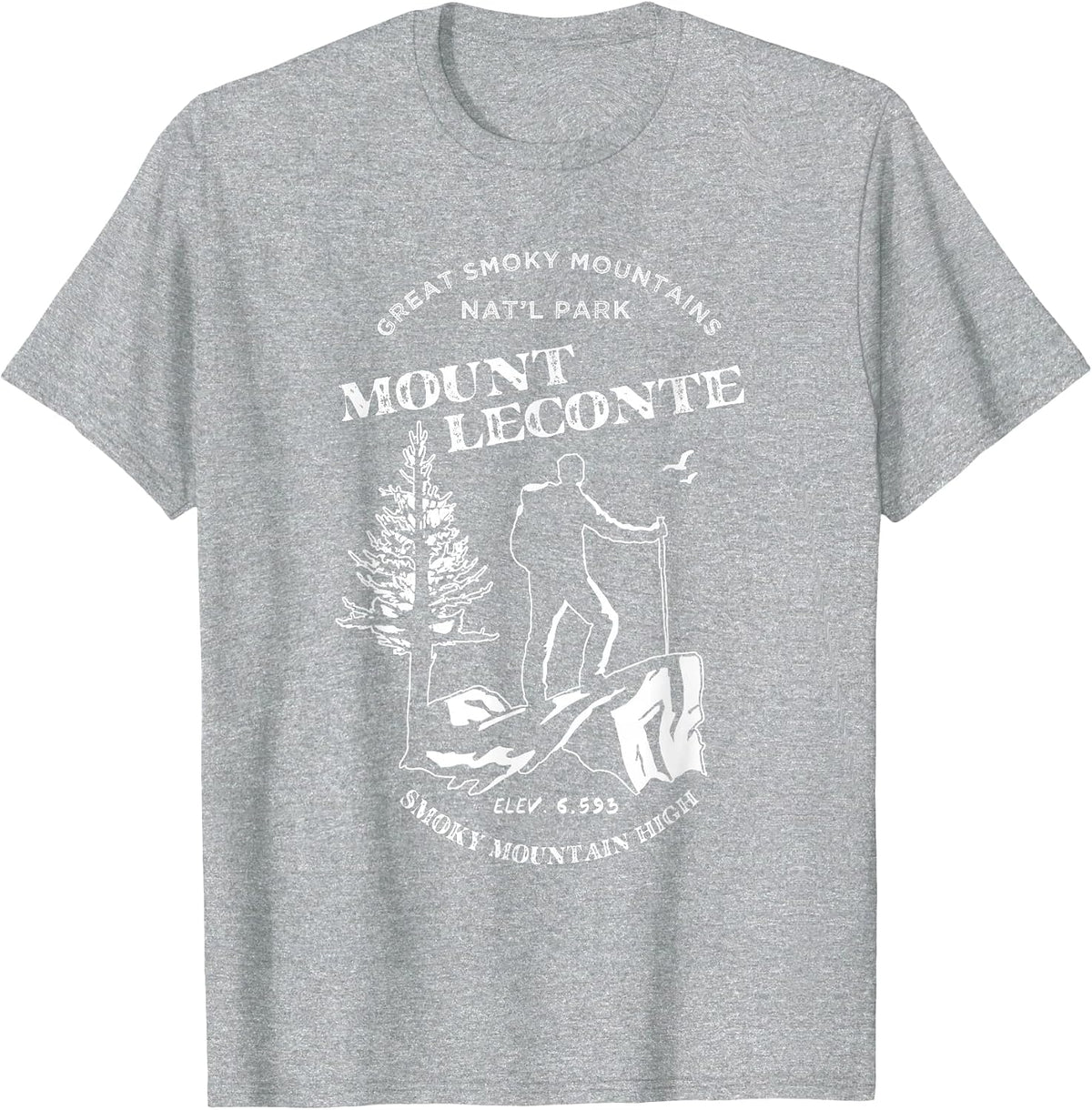 Mt. Leconte Shirt - Great Smoky Mountains T-Shirt - Heather Grey