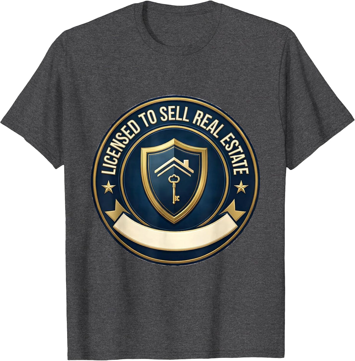 Licensed To Sell Real Estate Funny Realtor Occupation Humor T-Shirt - Dark Heather Grey