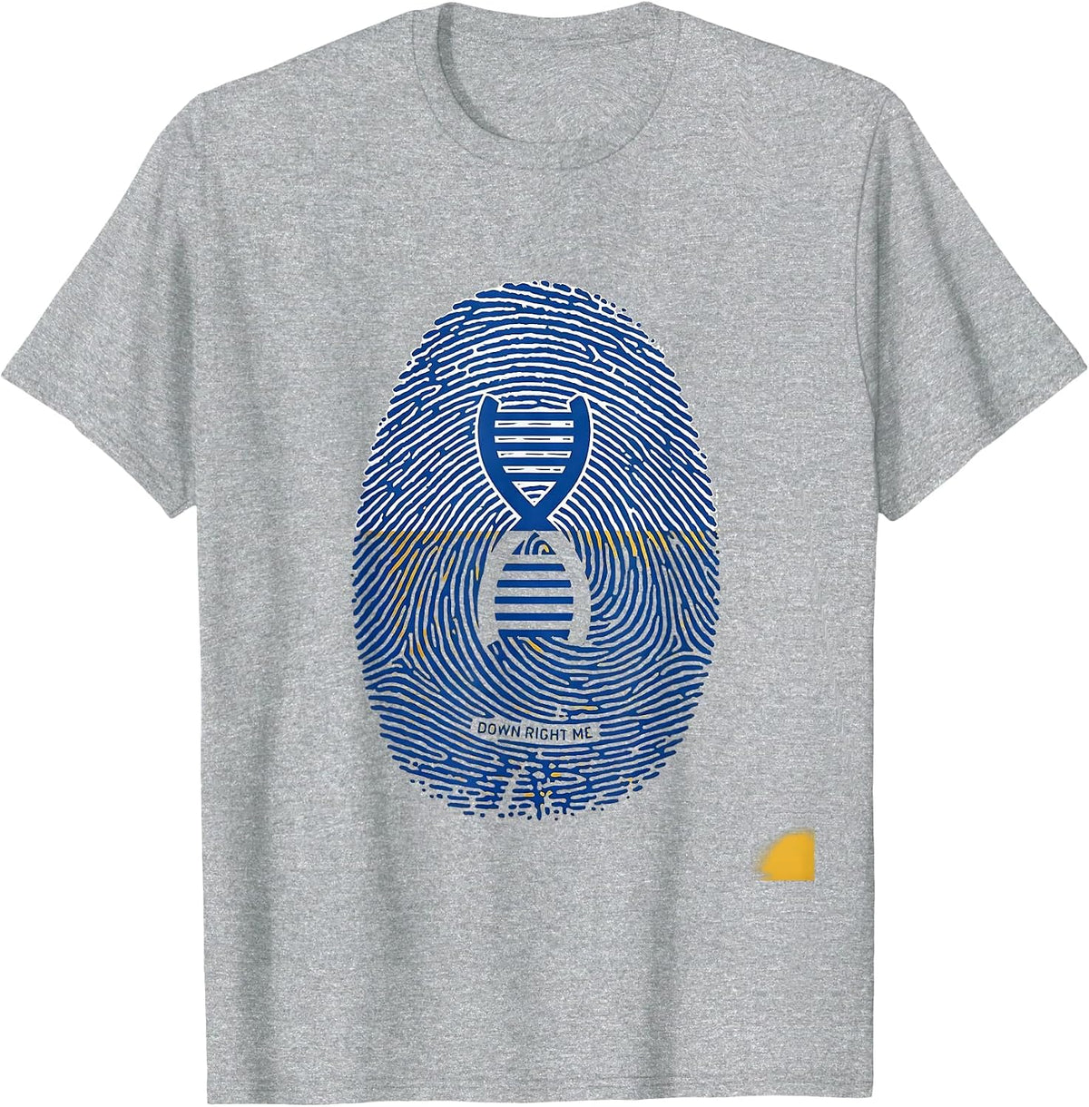 Men's Down Right Me Geometric Down Syndrome Awareness Family T-Shirt - Heather Grey