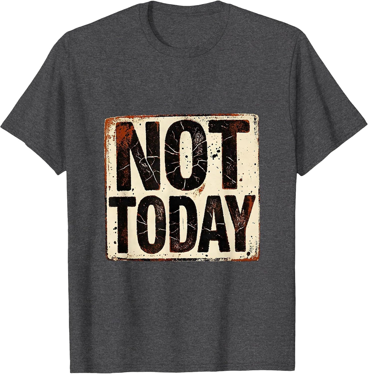 Not Today Funny Sloth Lazy Humor T-Shirt - Dark Heather Grey