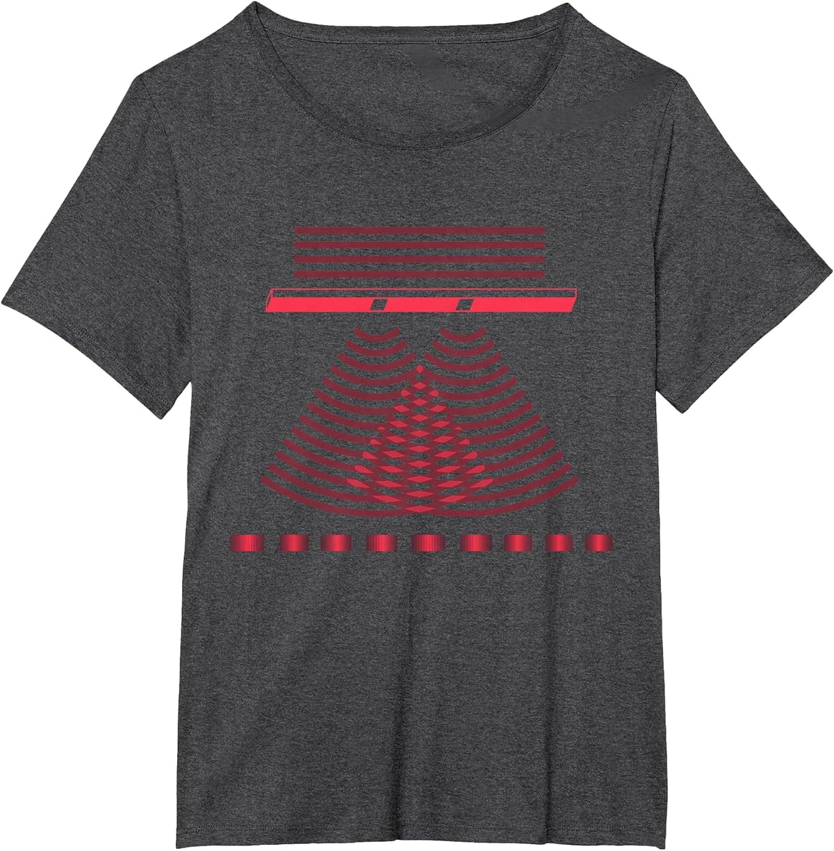 Double Split Experiment Quantum Physics Physics Teachers Maths T-Shirt - Dark Heather Grey