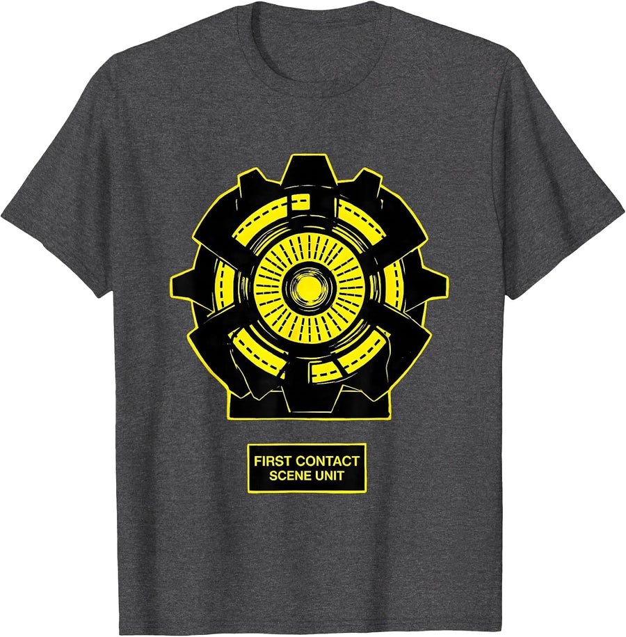 Men's First Contact Scene Unit Funny EMT Paramedic EMS Gift T-Shirt - Dark Heather Grey