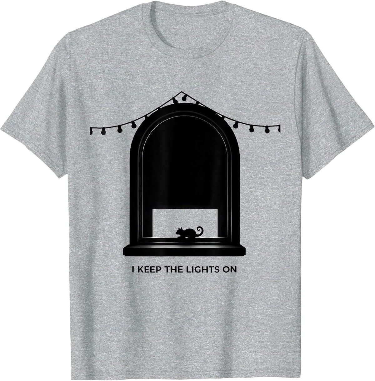 Men's I Keep The Lights On Funny Vet Tech Christmas Veterinary T-Shirt - Heather Grey